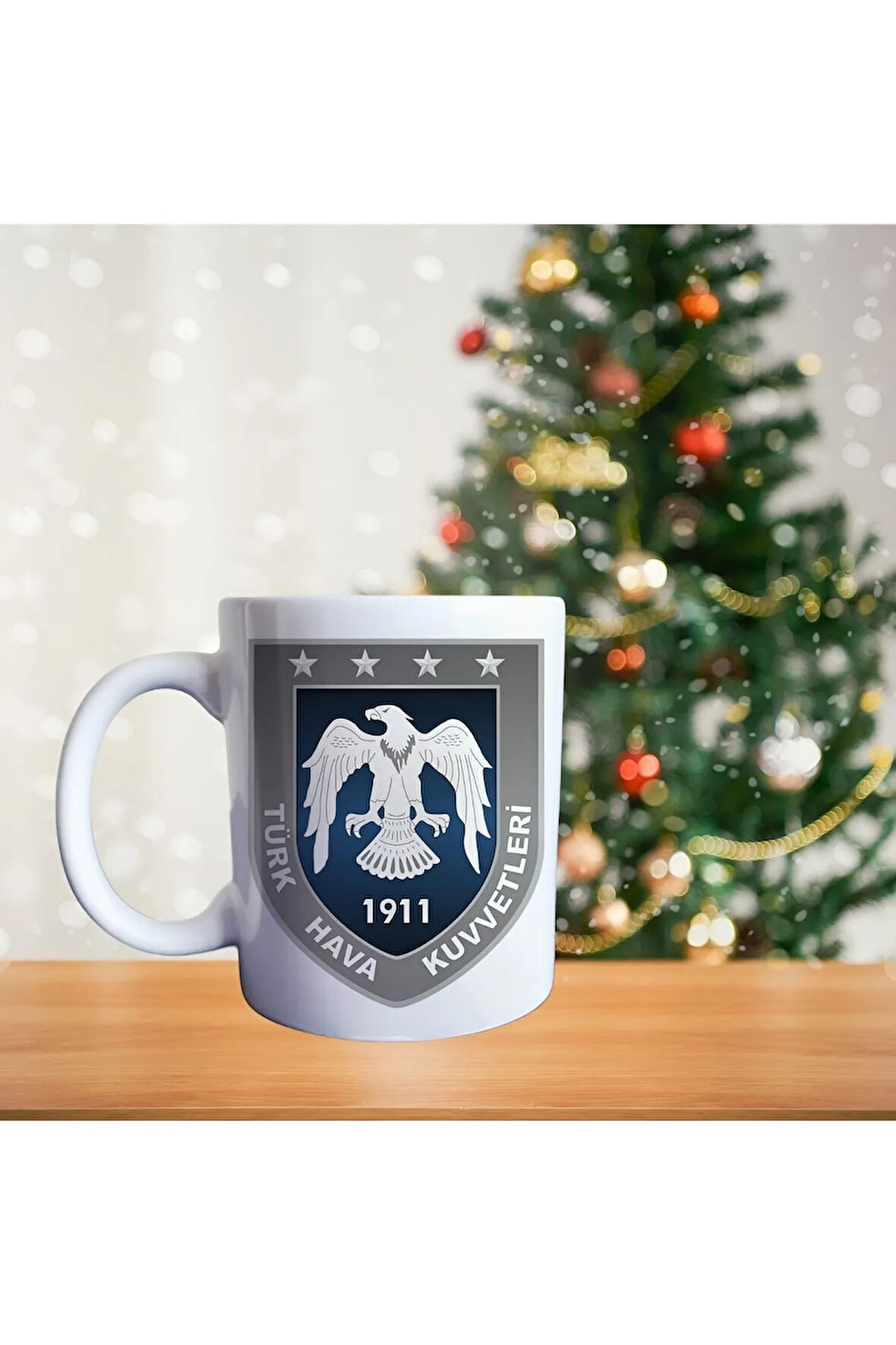 Türk Hava Kuvvetleri Arması ve Atatürk Porselen Kupa