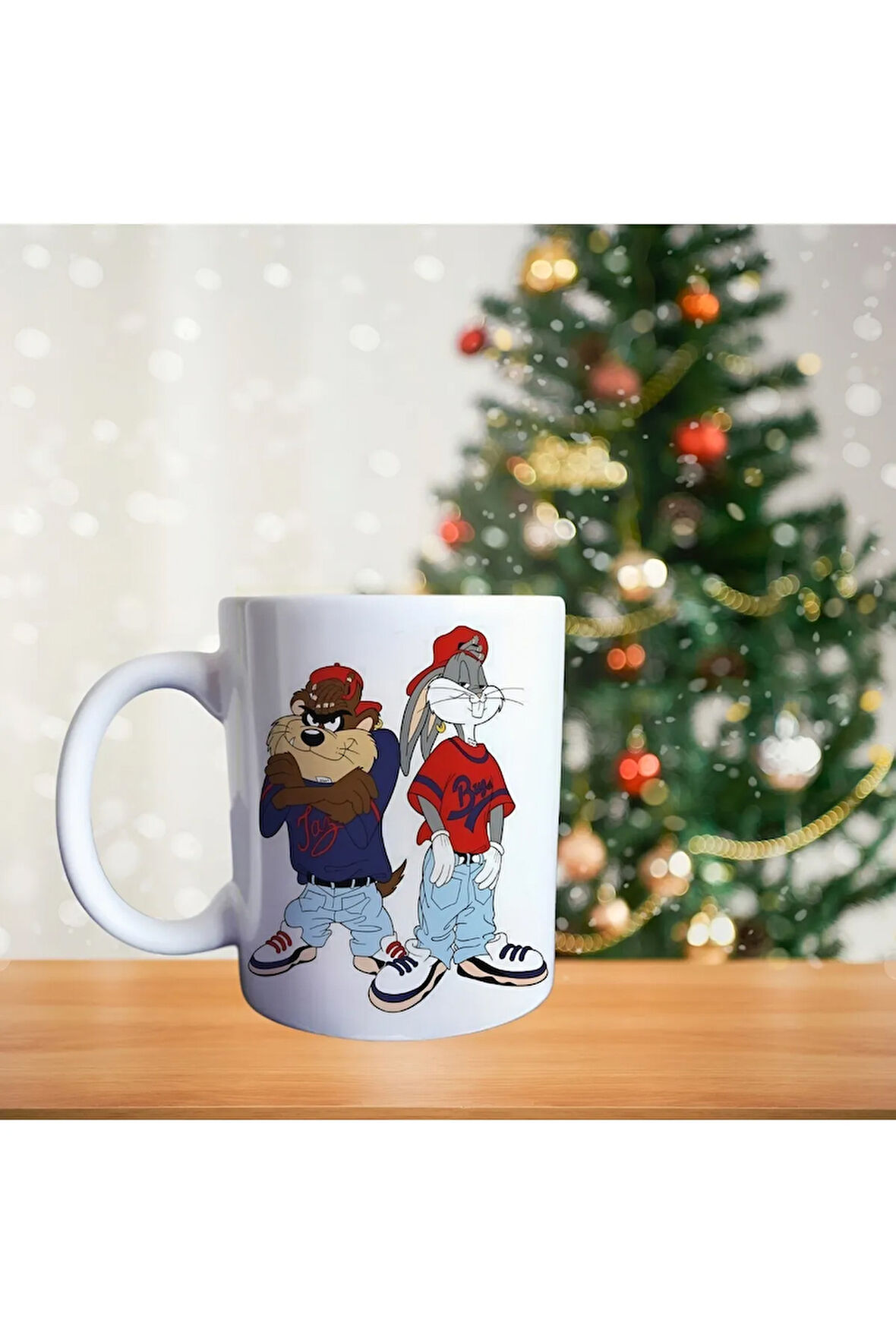 Chicago bulls - NBA - Bugs ve Taz basketçi porselen kupa