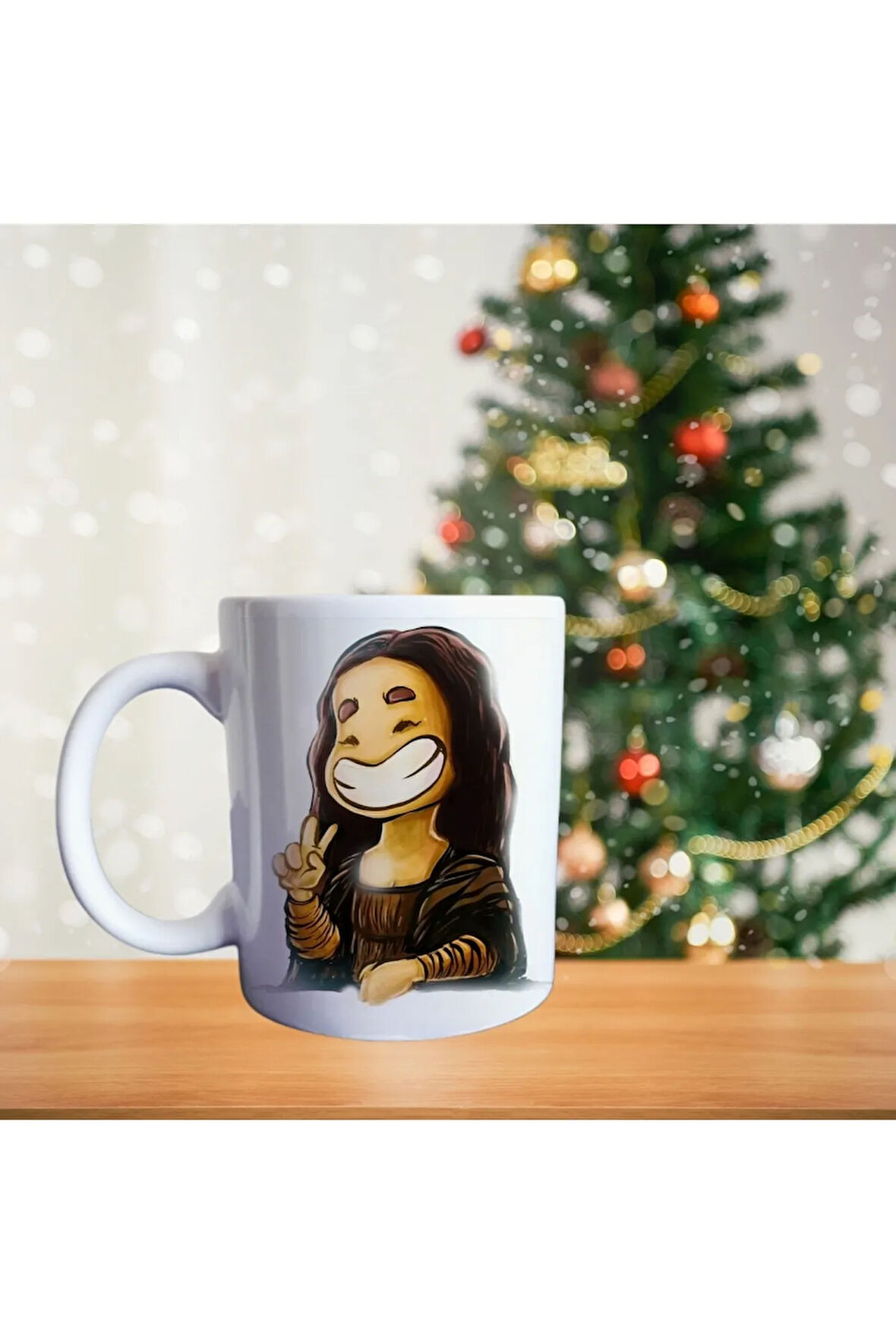 Komik Çocuk Monalisa Porselen Kupa