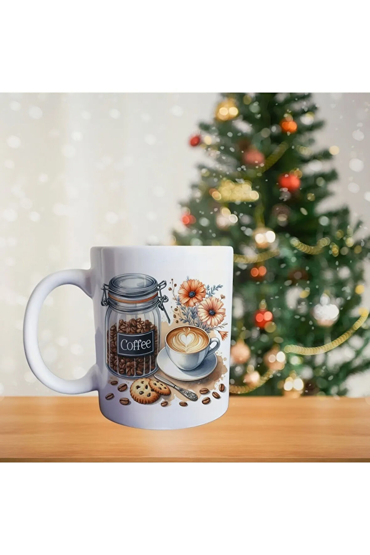 Kahve Kavonozu Porselen Kupa