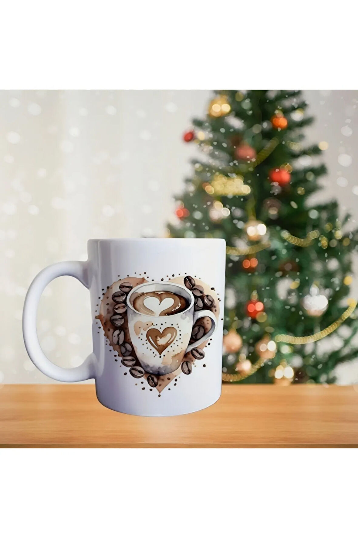 Kalpli Latte Fincanı Porselen Kupa