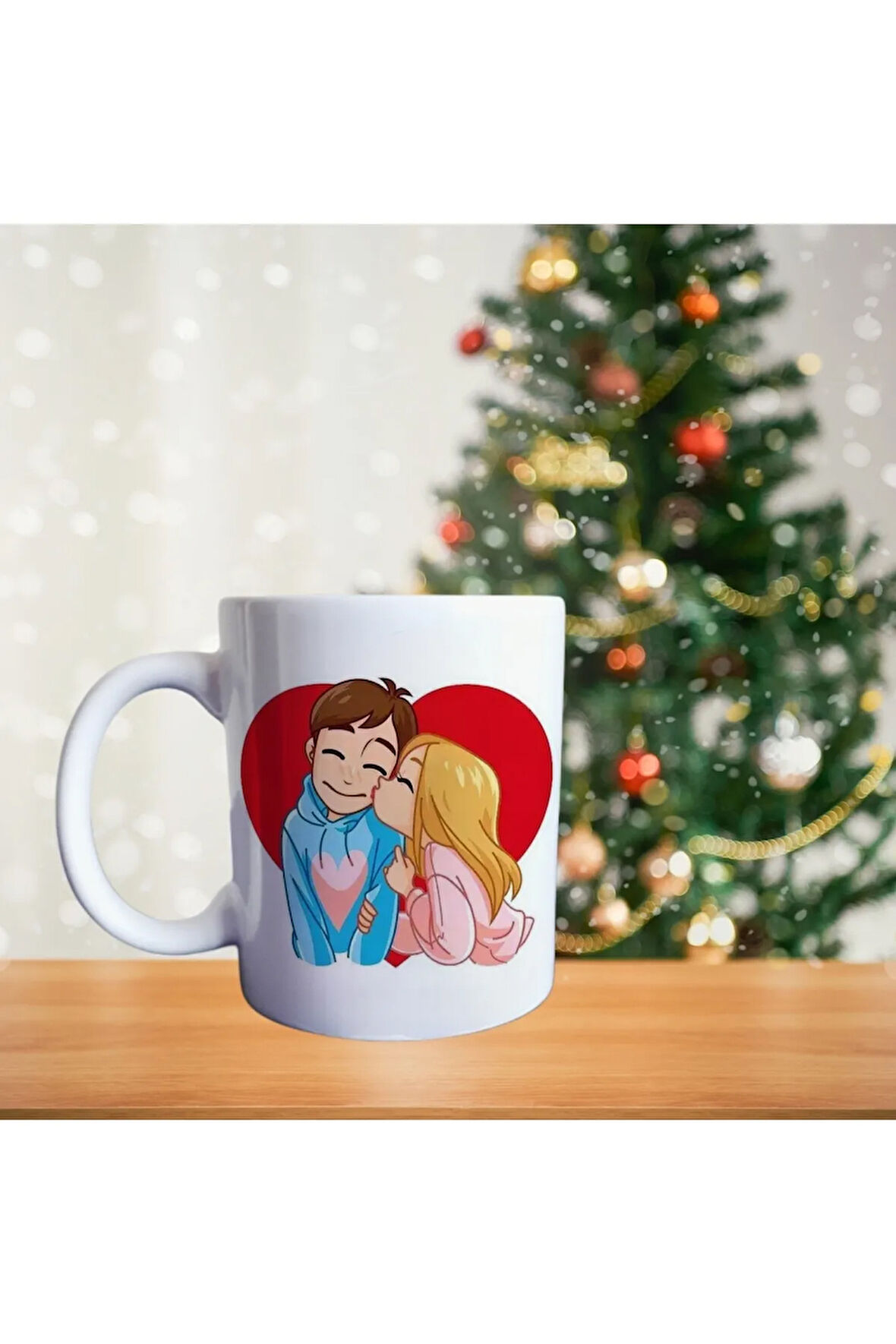 Genç Sevgililer Happy Birthday Porselen Kupa