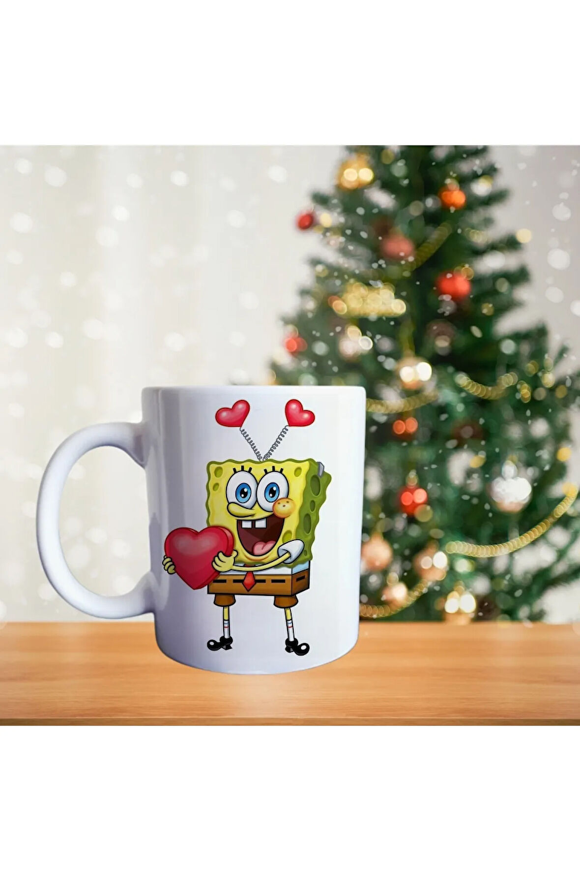 Sünger Bob - Seni Seviyorum Porselen Kupa