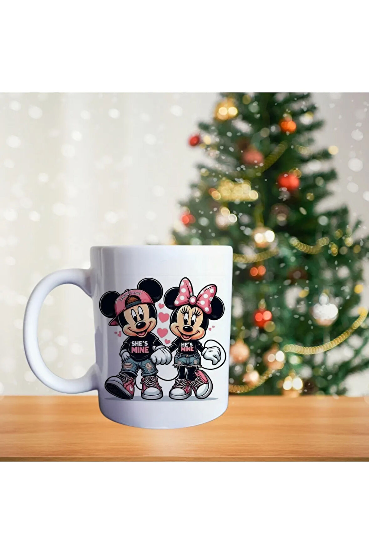 Sevgililer günü Mickey mouse porselen kupa
