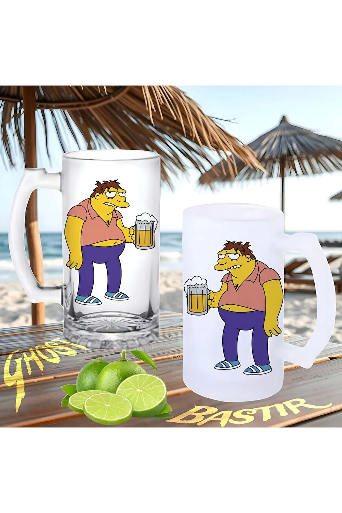 Simpsons buzlu ya da buzsuz bira bardağı