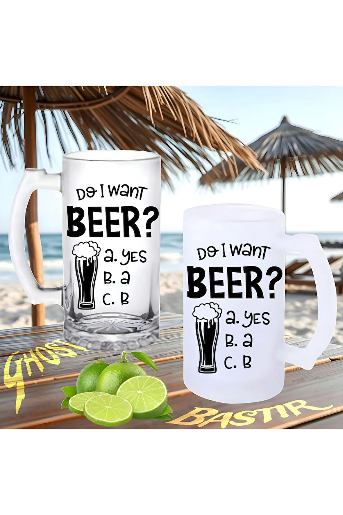 Bira istiyor muyum buzlu ya da buzsuz bira bardağı