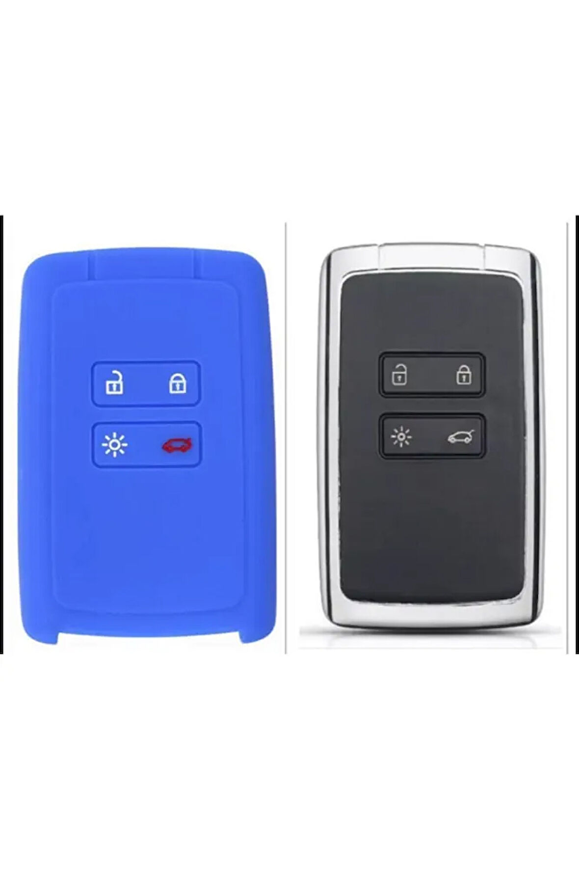 2 Adet Mavi Renk Clio 5 Megane 4 Kadjar Silikon Anahtar Koruma Kılıfı ( Grubu Uyumlu)