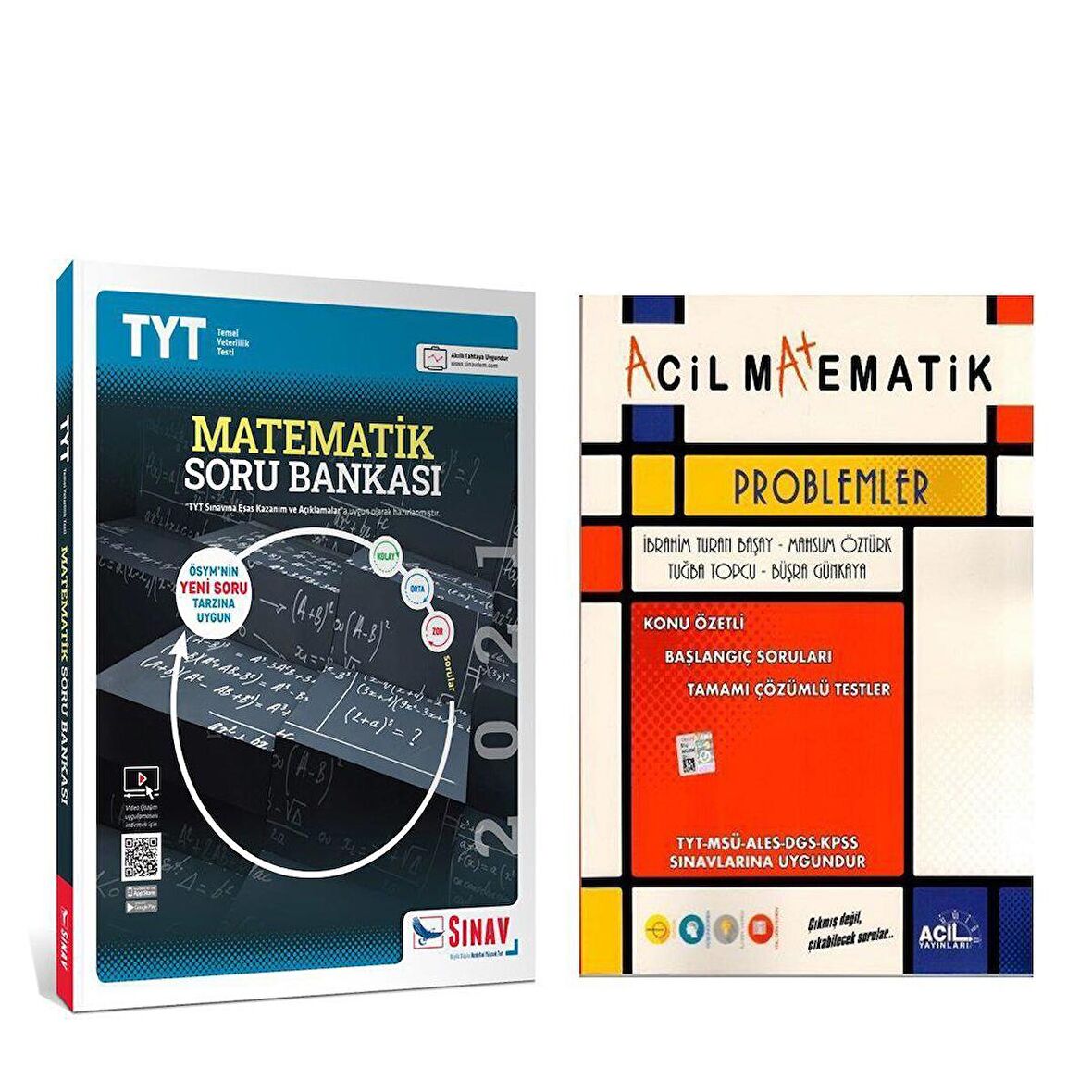 TYT Matematik ve Acil Yayınları Problemler Soru Bankası 2 Kitap Set