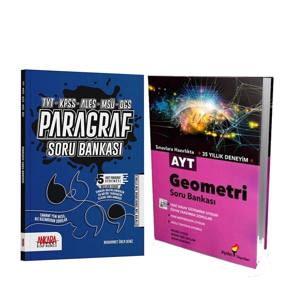 Aydın AYT Geometri ve AKM Paragraf Soru Bankası Seti 2 Kitap