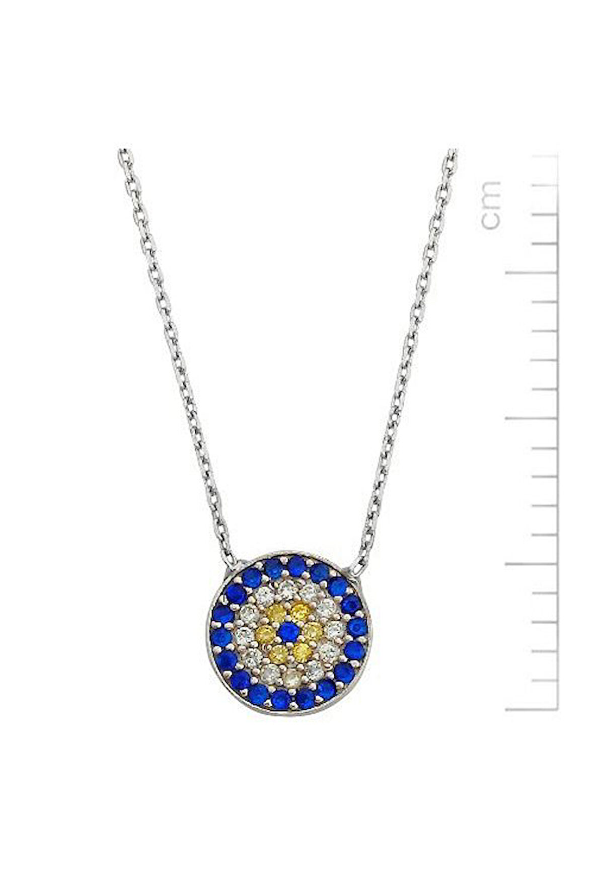 925 Ayar  Gümüş Küçük Nazarlık Kolye (GK00047)