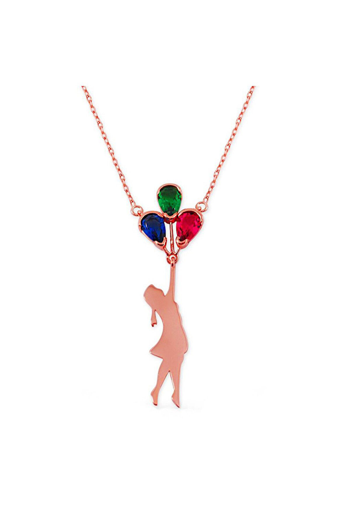 925 Ayar Balonlu Kız Gümüş Kolye (GK00461)