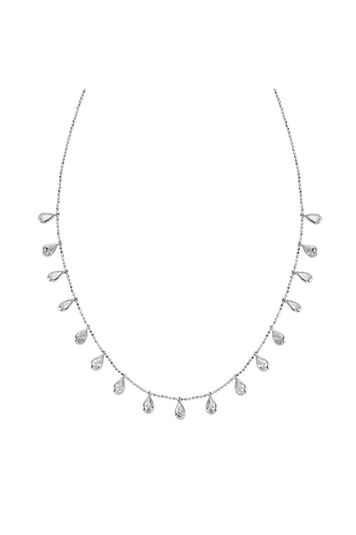 925 Ayar Damla Tifani Gümüş Kolye (GK00492)