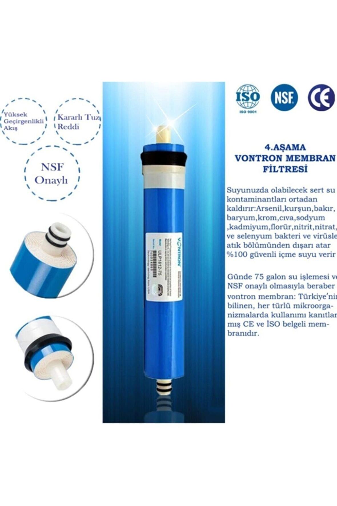 Yüksek Kapasiteli 10 Aşama Vontron Membranlı Su Arıtma Cihazı