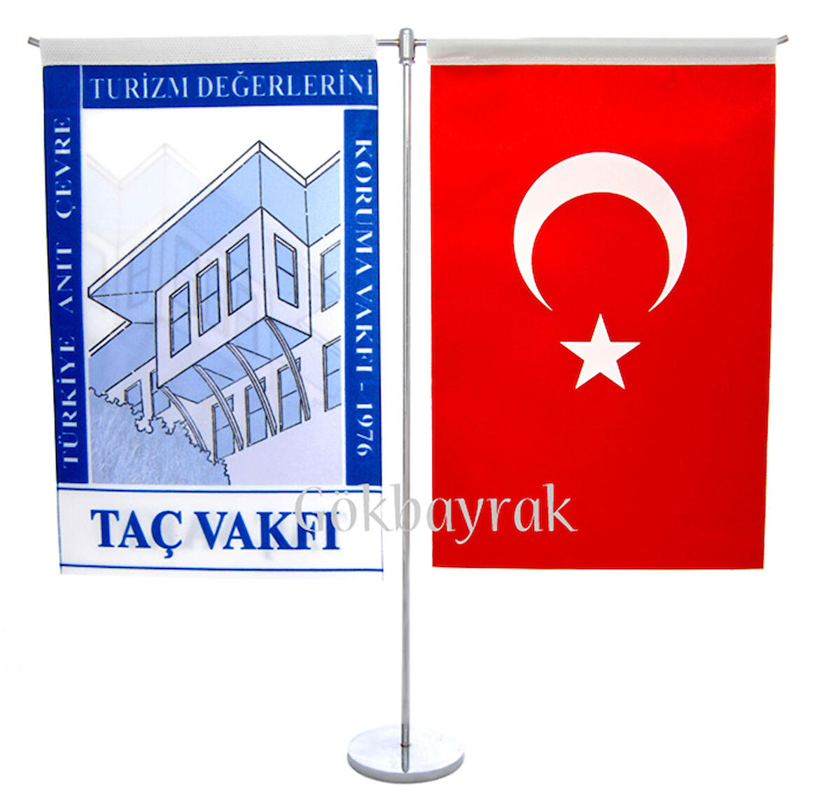 T- tipi Ofis masa bayrağı (10 cm)