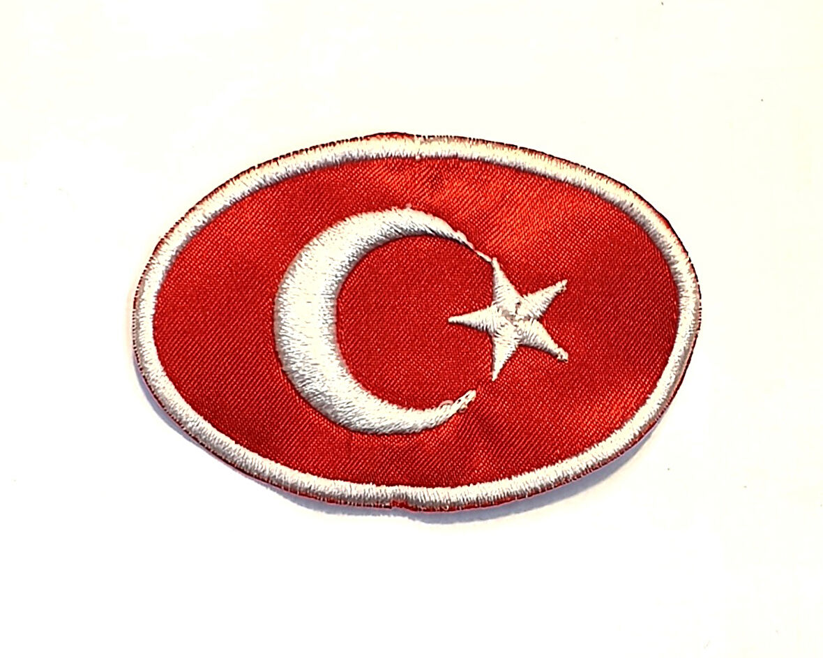 Türk Bayrağı -Nakış Arma (Oval)