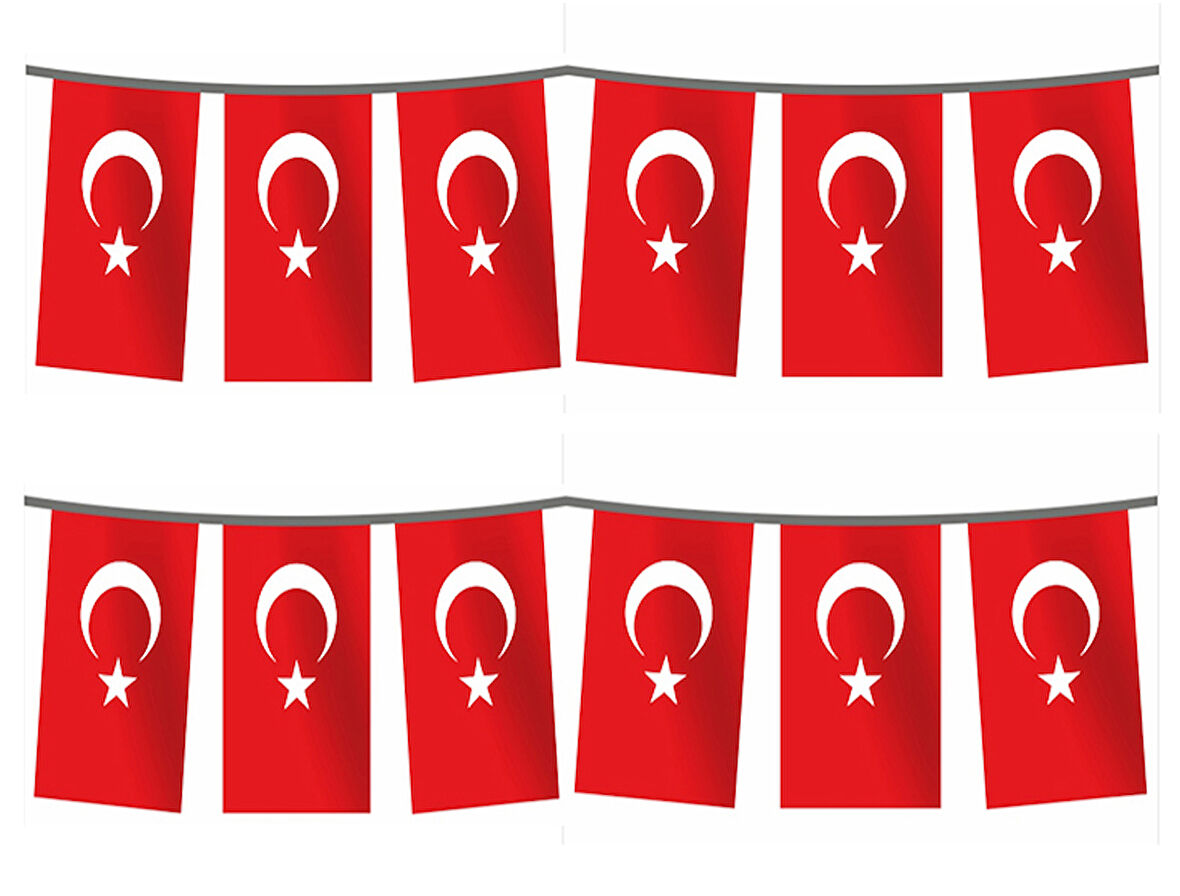 İpe Dizili Kumaş Bayrak 20x30 cm