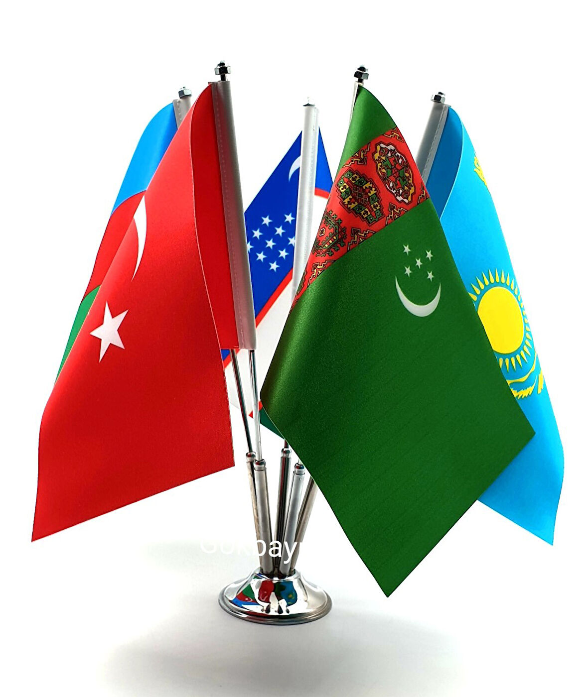 Krom Beşli (5li) Masa Bayrağı