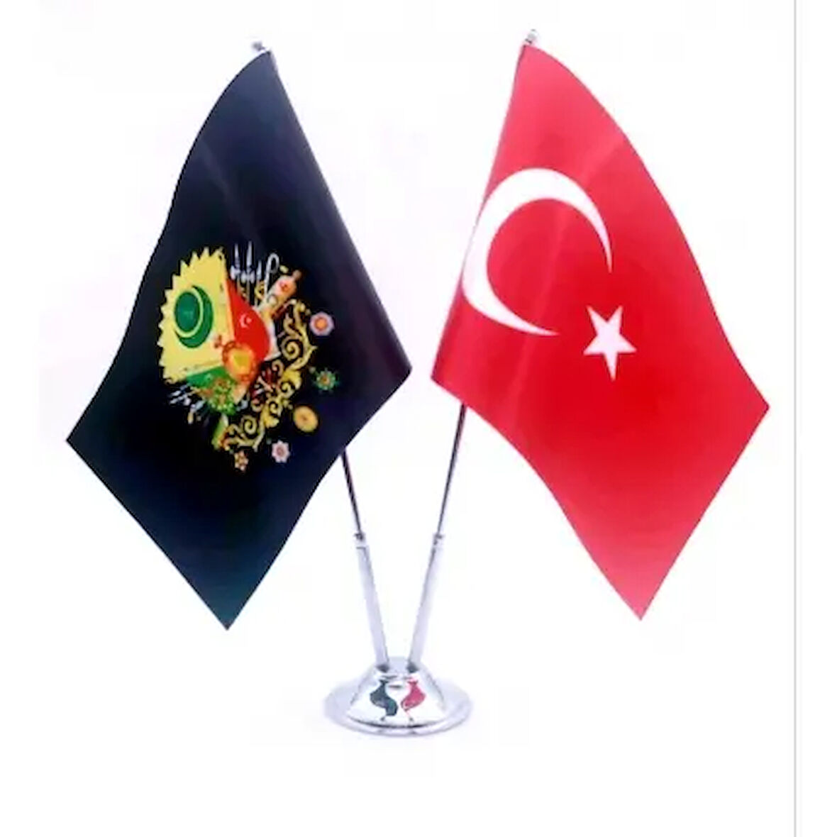 Türkiye - Osmanli Armalı Masa Bayrağı
