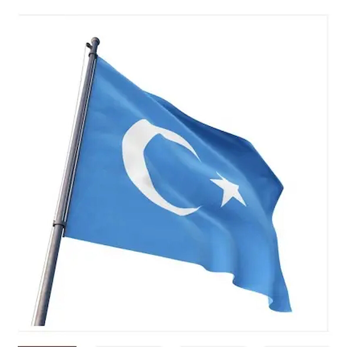 Doğu Türkistan Bayrağı (Gök bayrak) 70x105 cm Gönder Bayrağı 