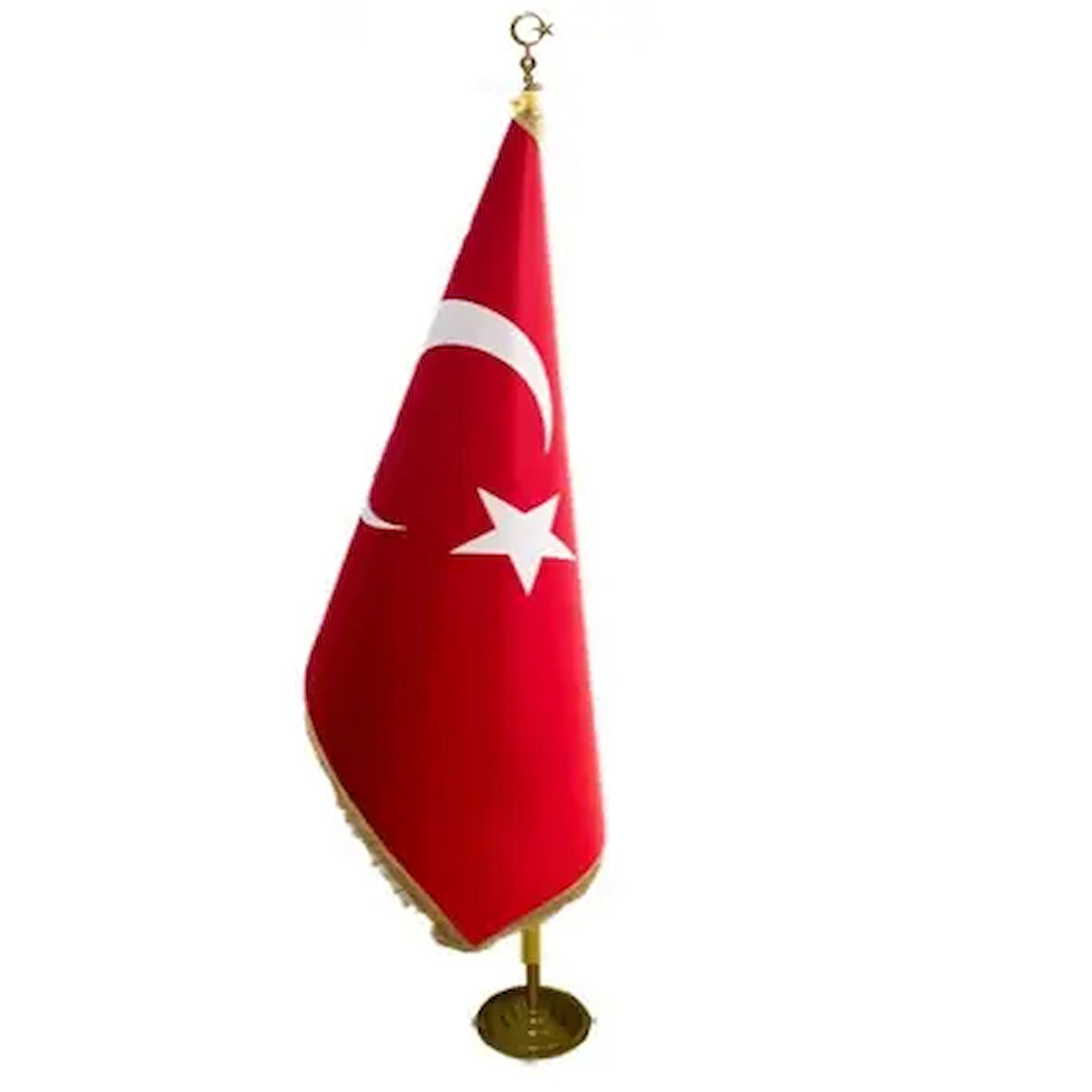 Pirinç Fimli Makam Bayrağı-245 cm (SİMLİ)
