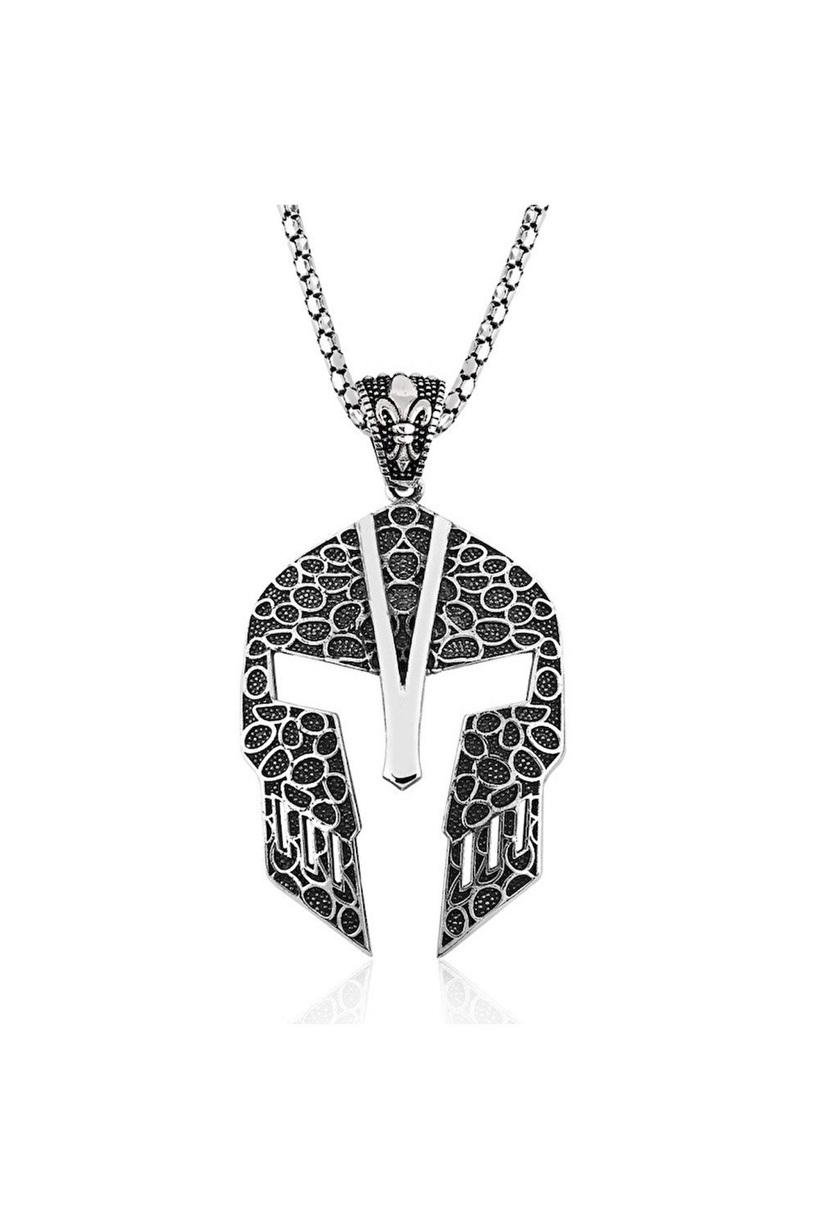 925 Ayar Gladyatör Maskesi Erkek Gümüş Kolye (GKE0005)