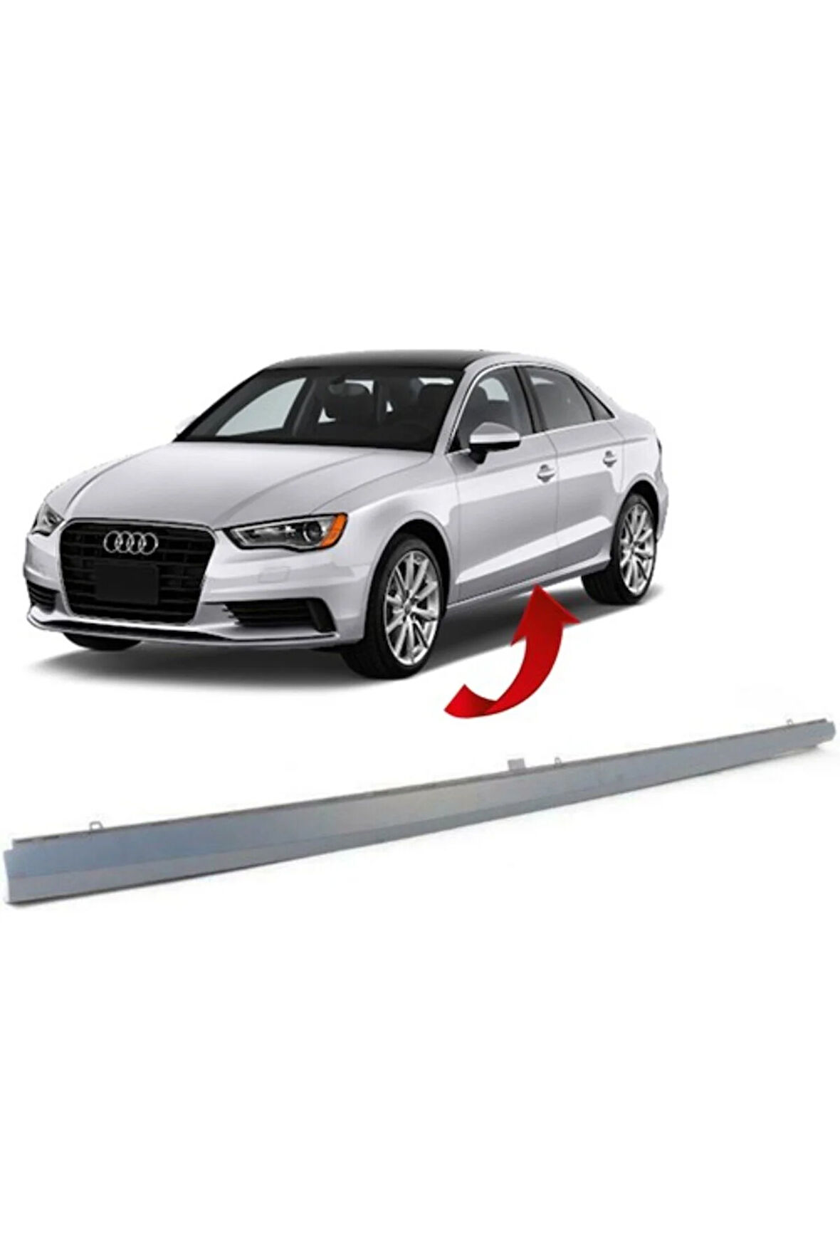 Audi A3 Sedan Sol Marşpiyel Kaplama 2013-2018 8V5853859