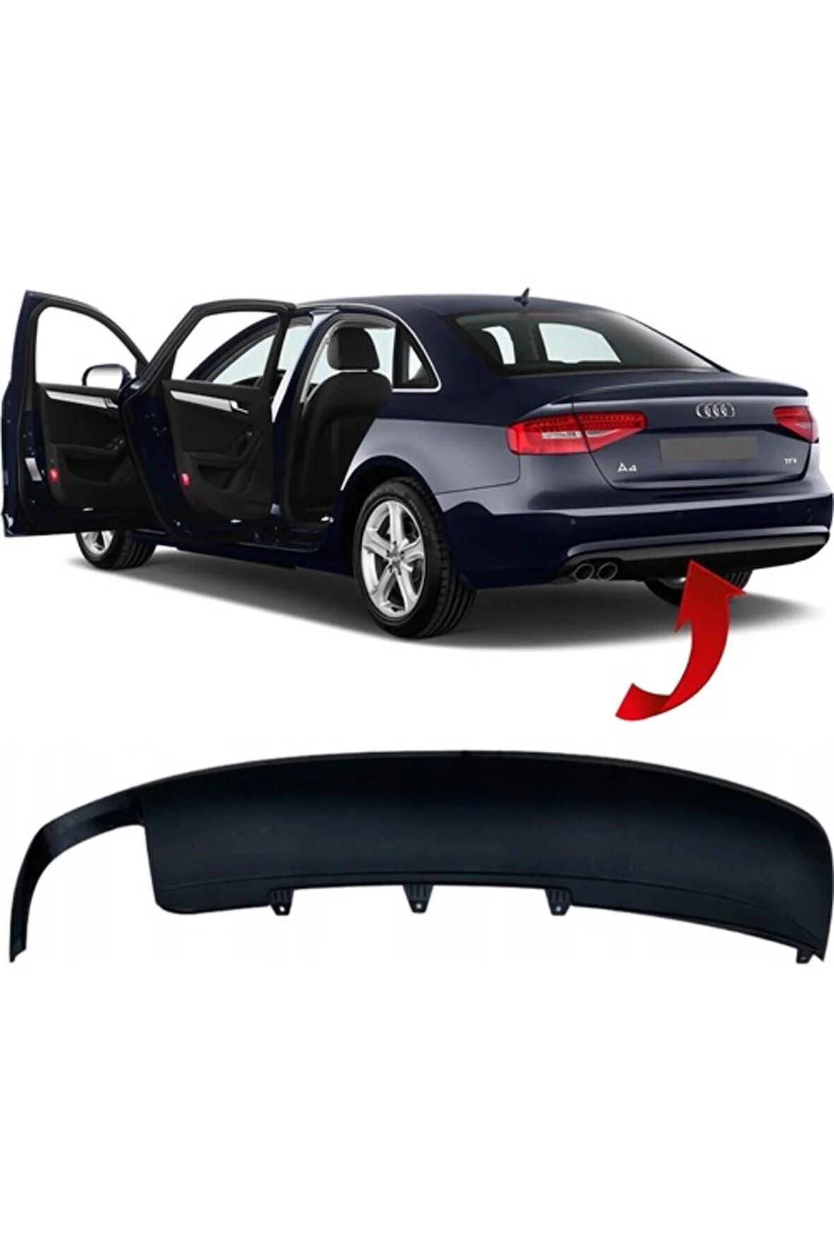 Audi A4 Arka Tampon Alt Spoyler 2013-2016 8K0807521G