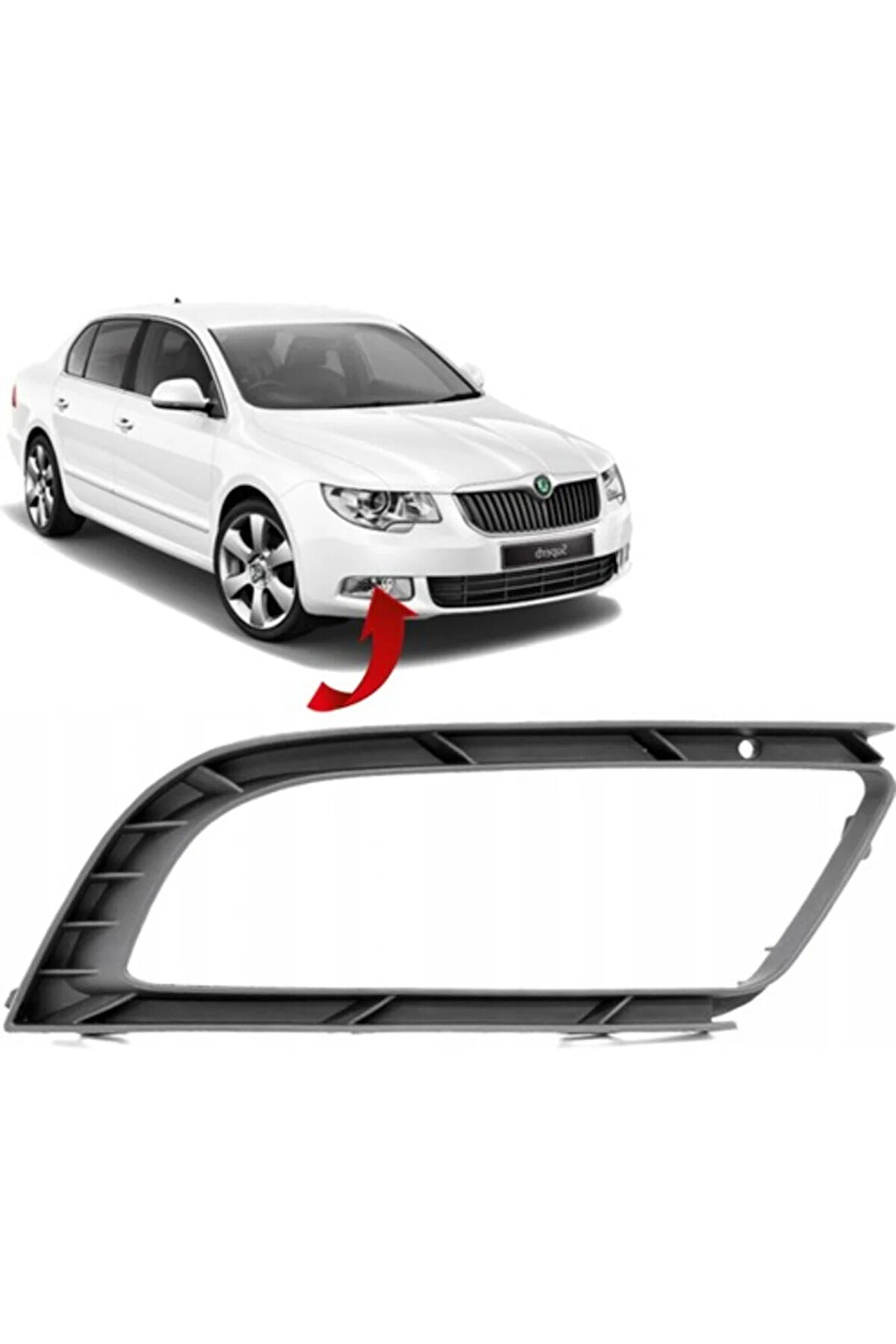Skoda Süperb Sağ Sis Kapagı Sisli 2013-2015 3T0807682