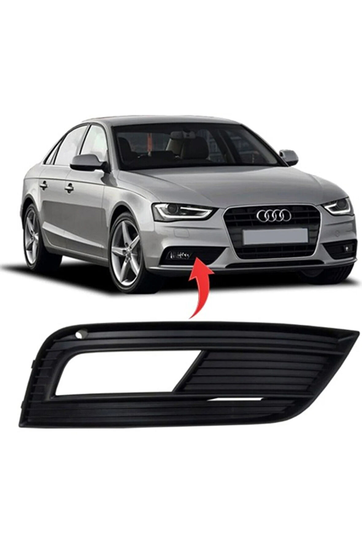 Audi A4 Sağ Sis Kapagı Sisli Nikelajsız 2013-2015 8K0807682K