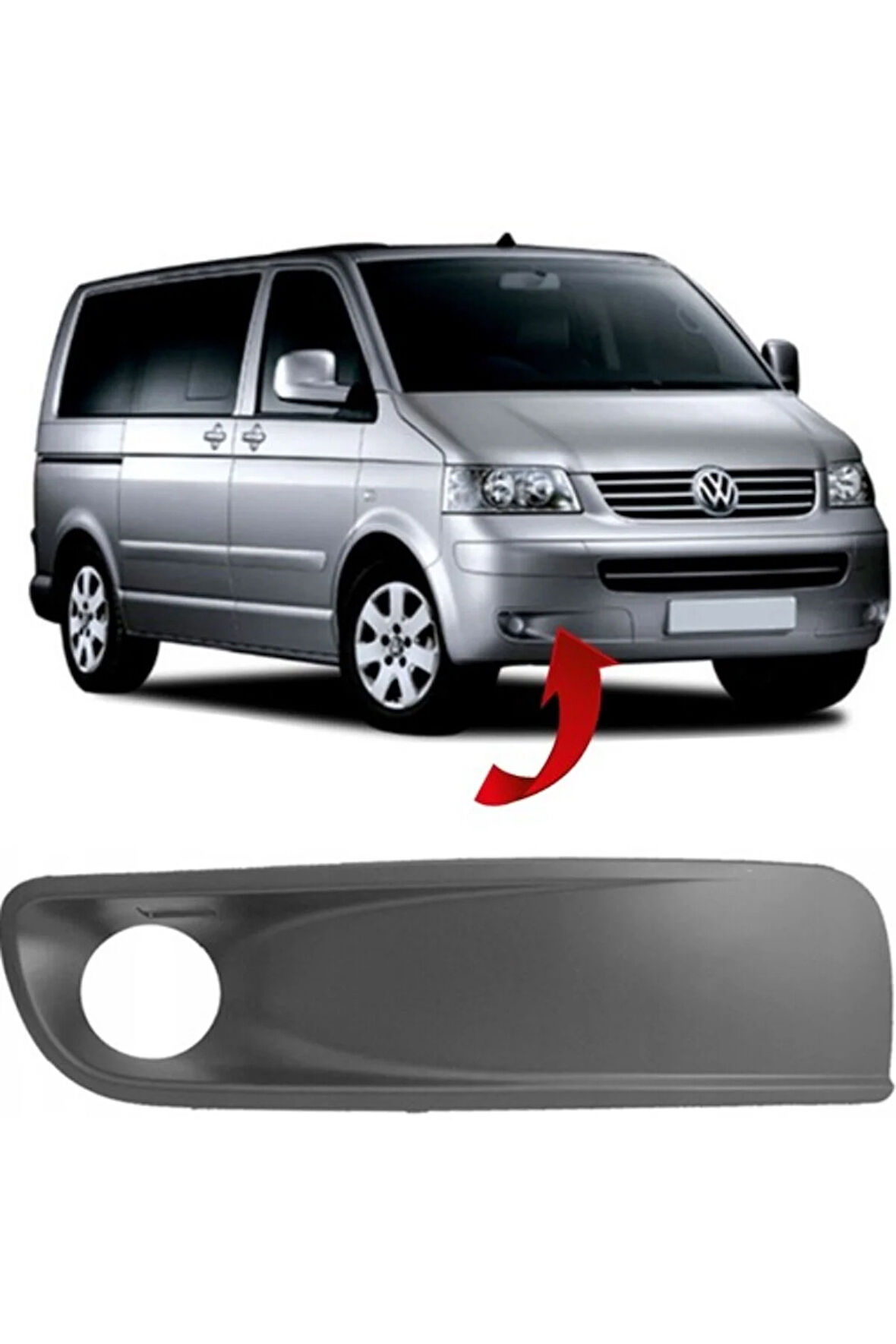 Vw Carevella T5 Sağ Sis Kapagı Sisli 2005-2009 7H5807490