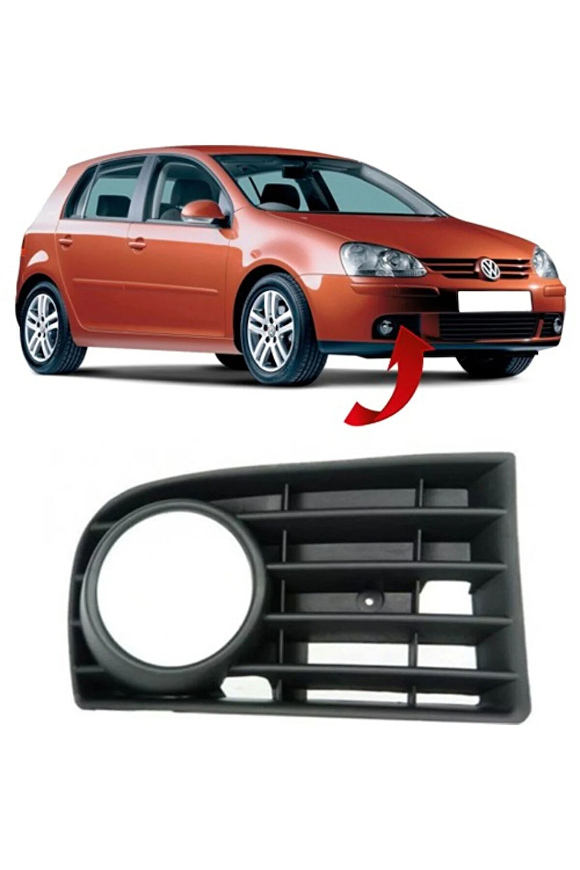 Vw Golf Sağ Sis Kapağı Sisli 2004-2009 1K0853666B