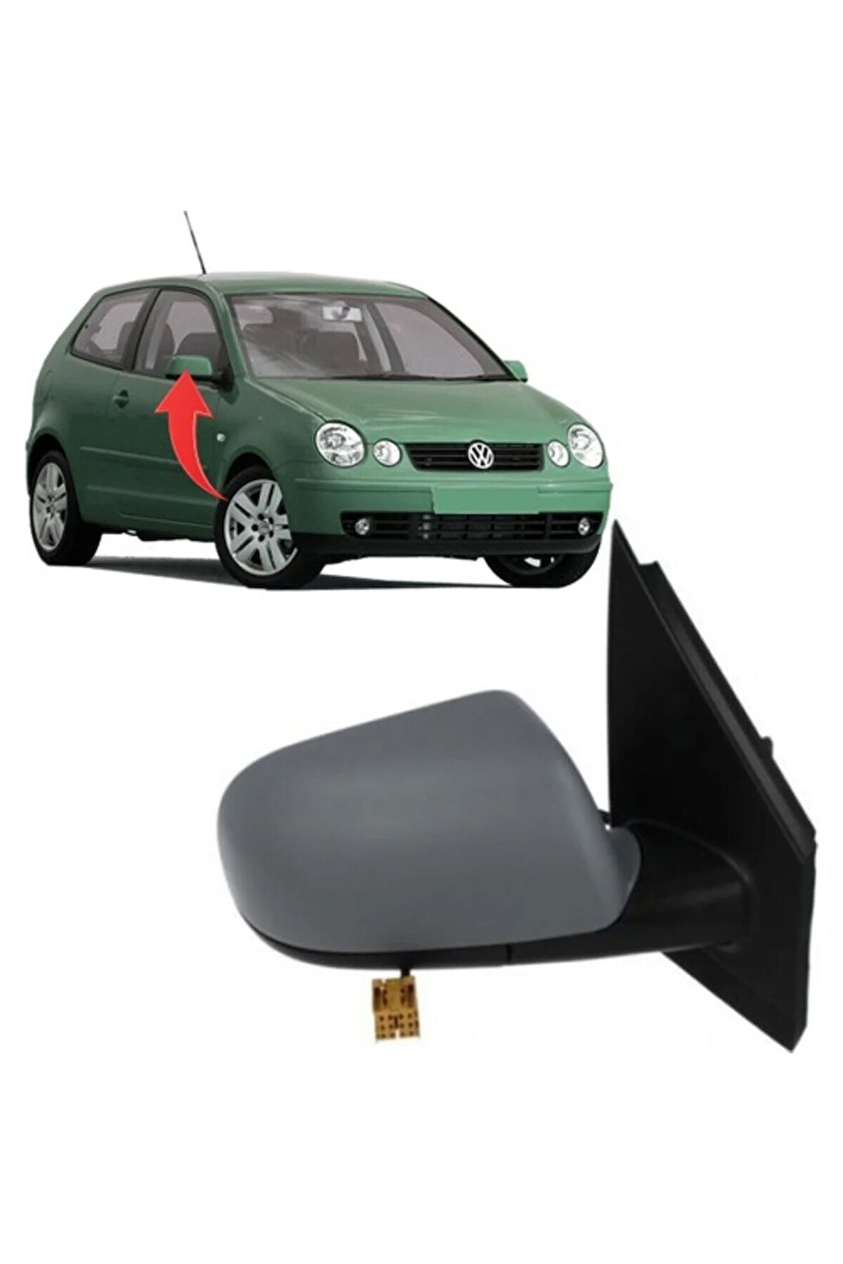 Vw Polo Sağ Ayna Komple Manuel 2002-2006 6Q1857508F