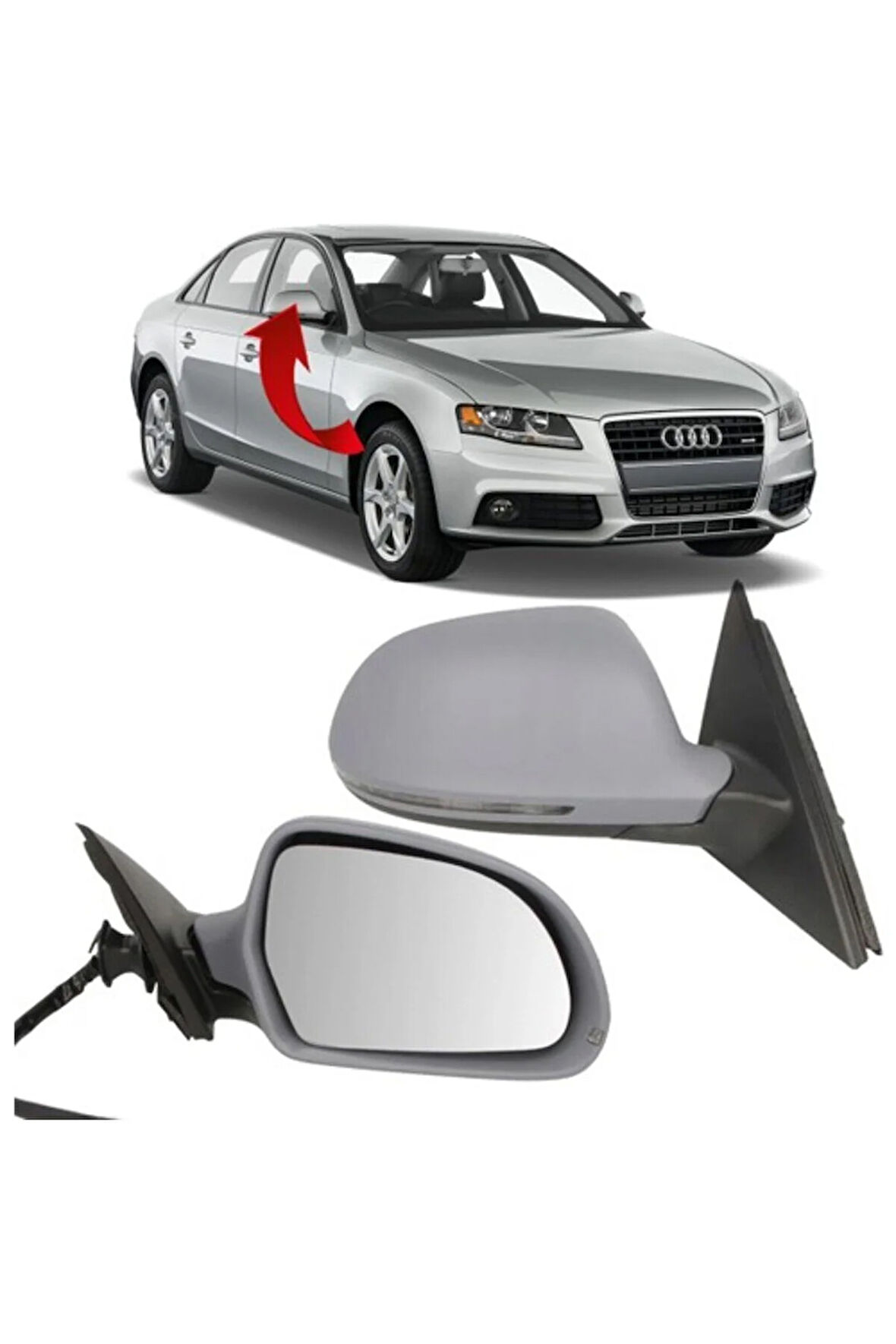 Audi A4 Sağ Ayna Komple 6 Pin 2008-2012 8K1857410E