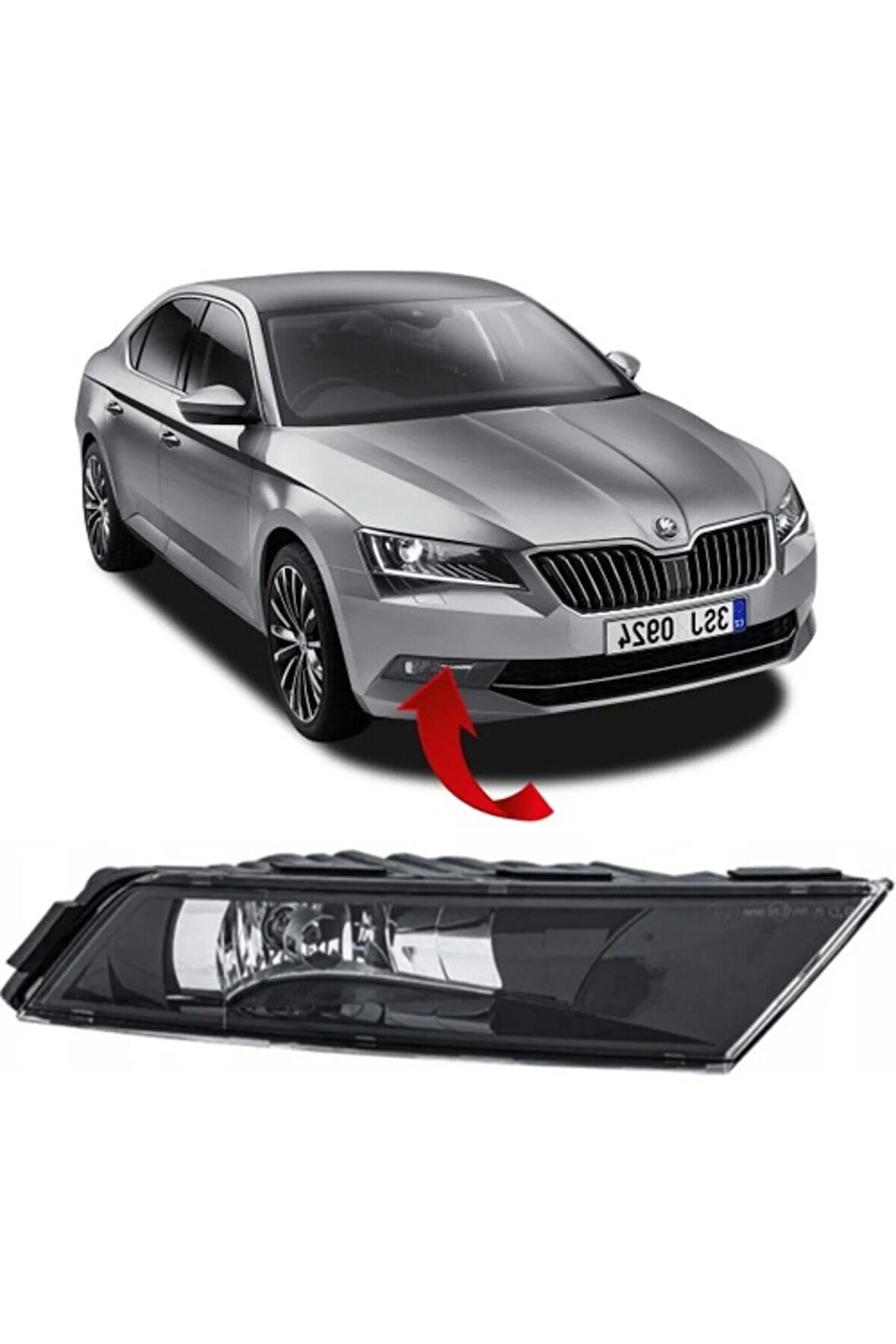 Skoda Süperb Sağ Sis Farı 2015-2018 3V0941700A