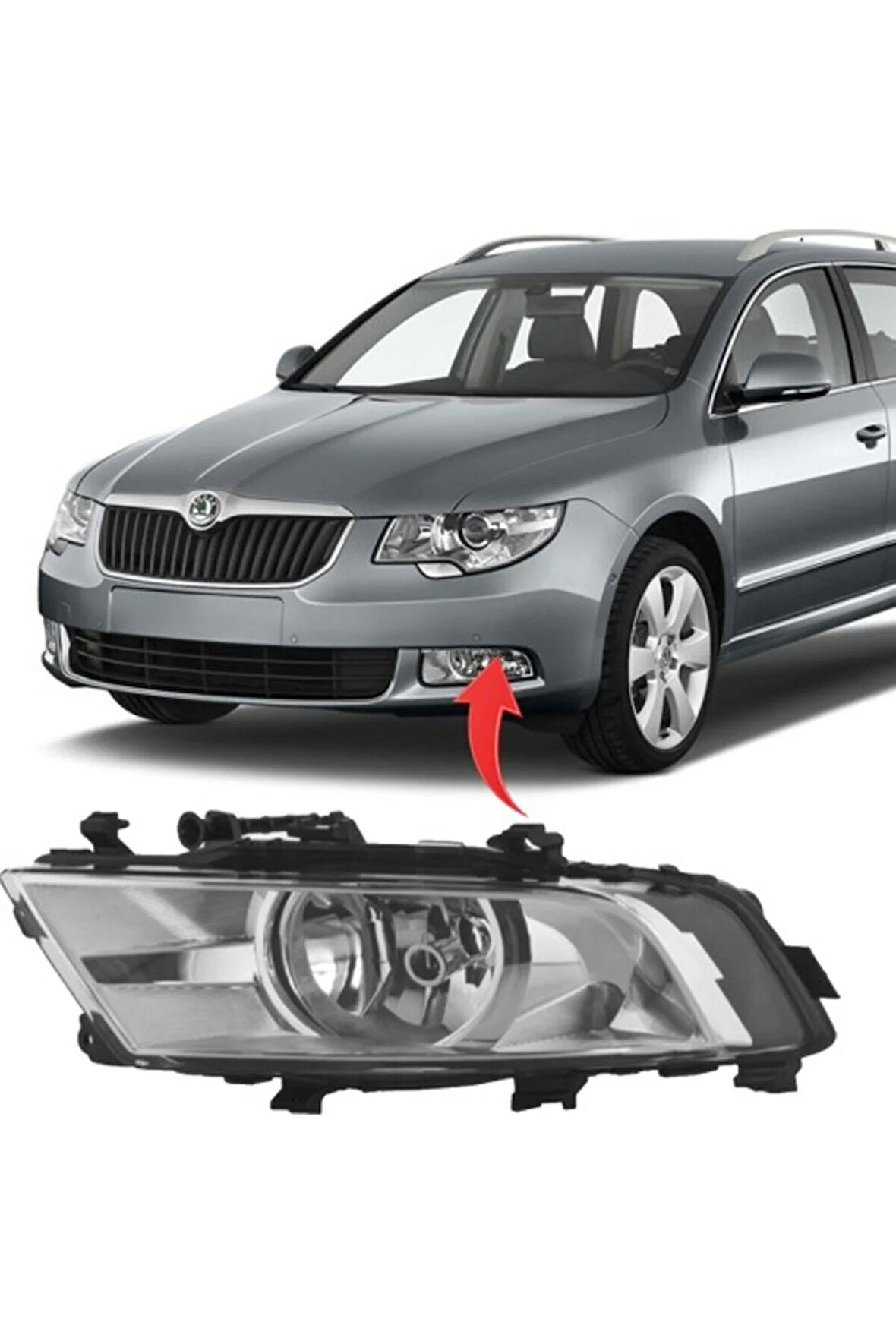 Süperb Sol Sis Farı Beyaz Tek Duylu 2012-2014 3T0941701C