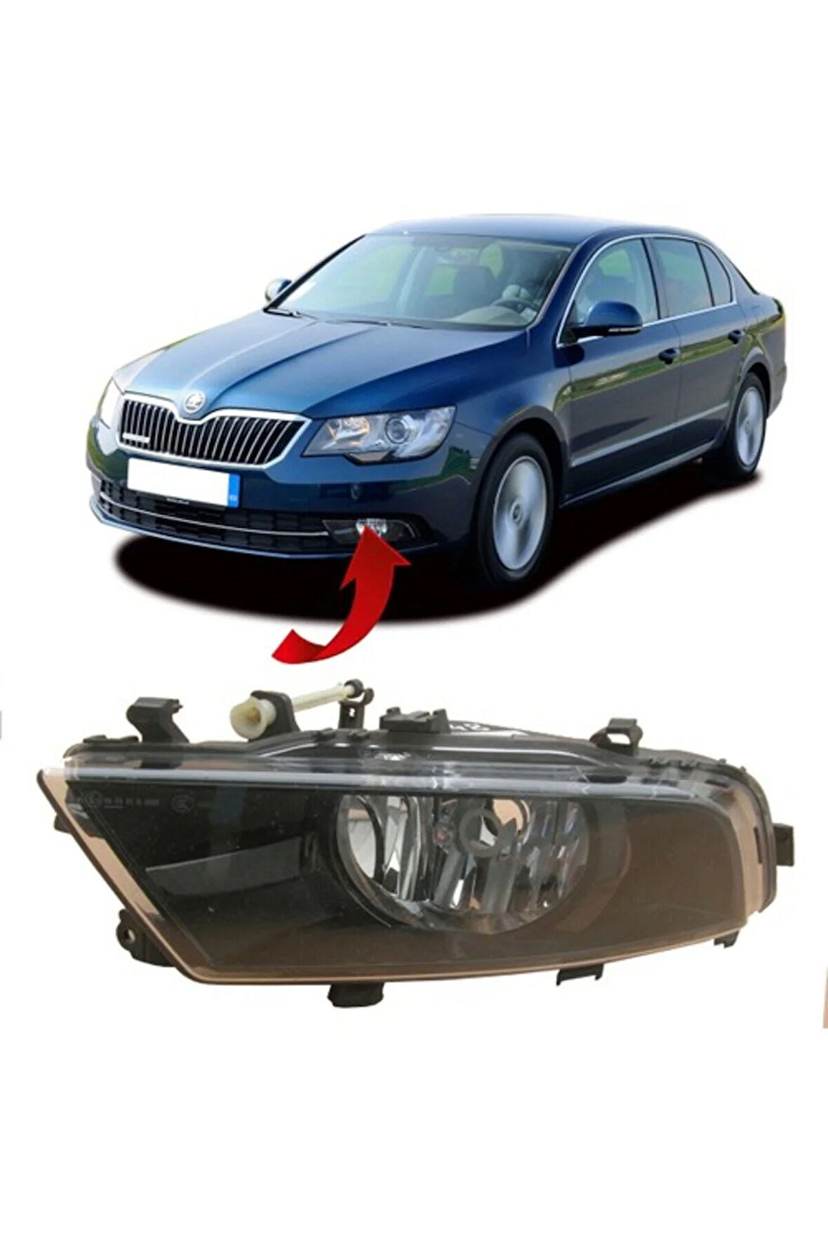 Skoda Süperb Sol Sis Farı Siyah 2013-2015 3T0941699B