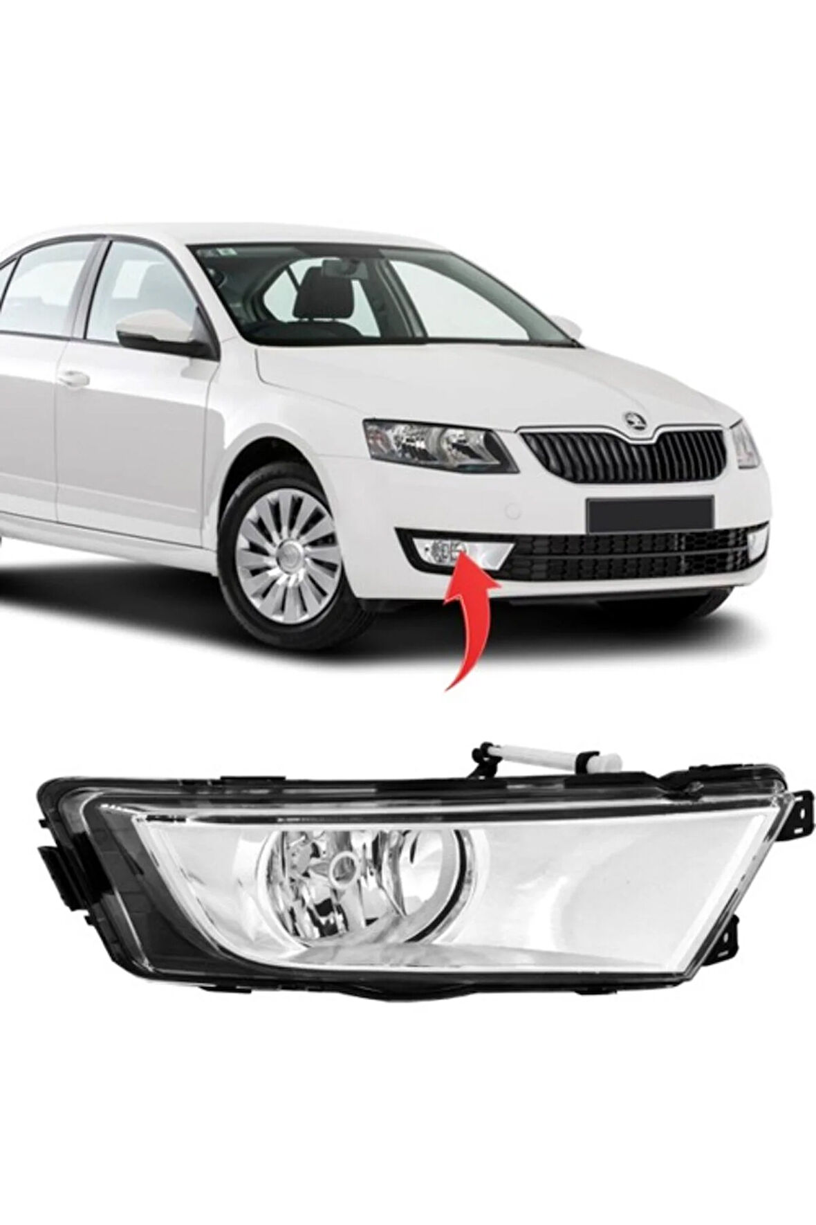Skoda Octavia Sağ Sis Farı Beyaz 2013-2017 5E0941702A