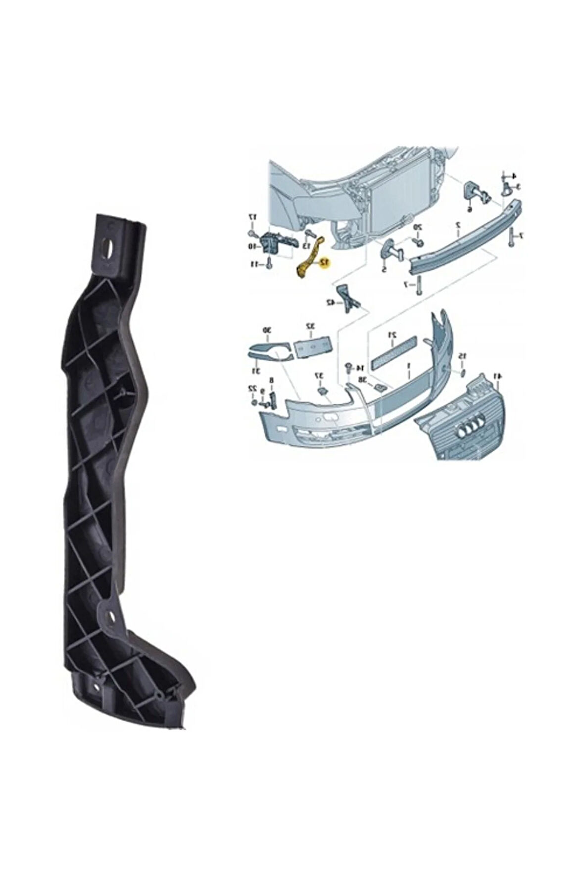 Audi A4 Sağ Ön Çamurluk Braketi 2005-2009 8E0807204B