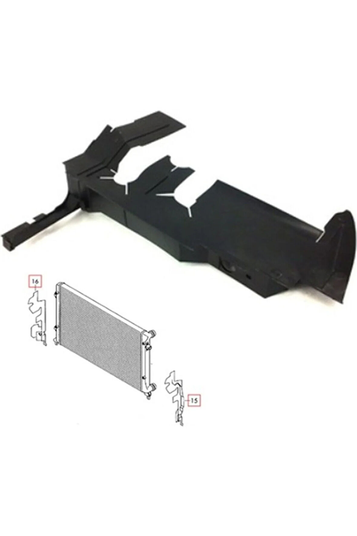 Octavia Sol Radyatör Havalandırma Braketi 2005 Sonrası 1Z0121283B