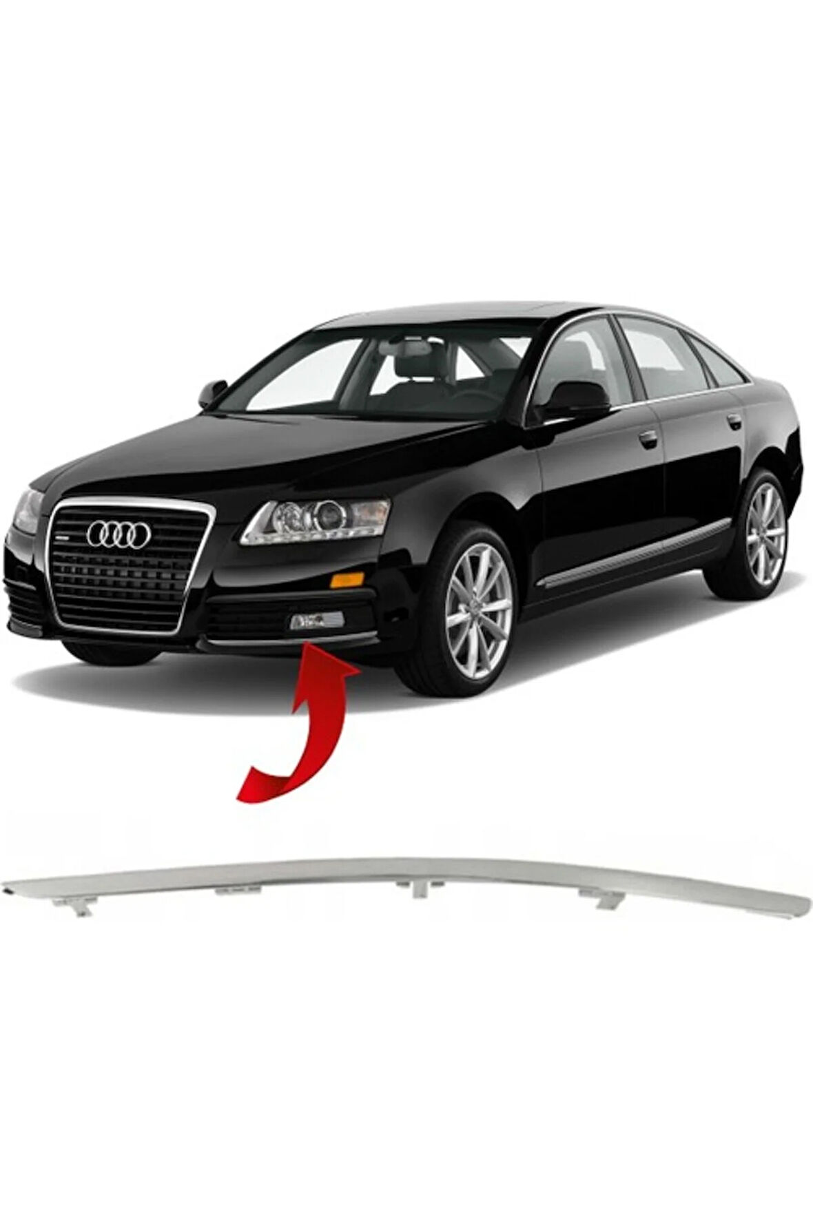 Audi A6 Sol Ön Tampon Süs Çıtası 2009-2011 4F0853065A