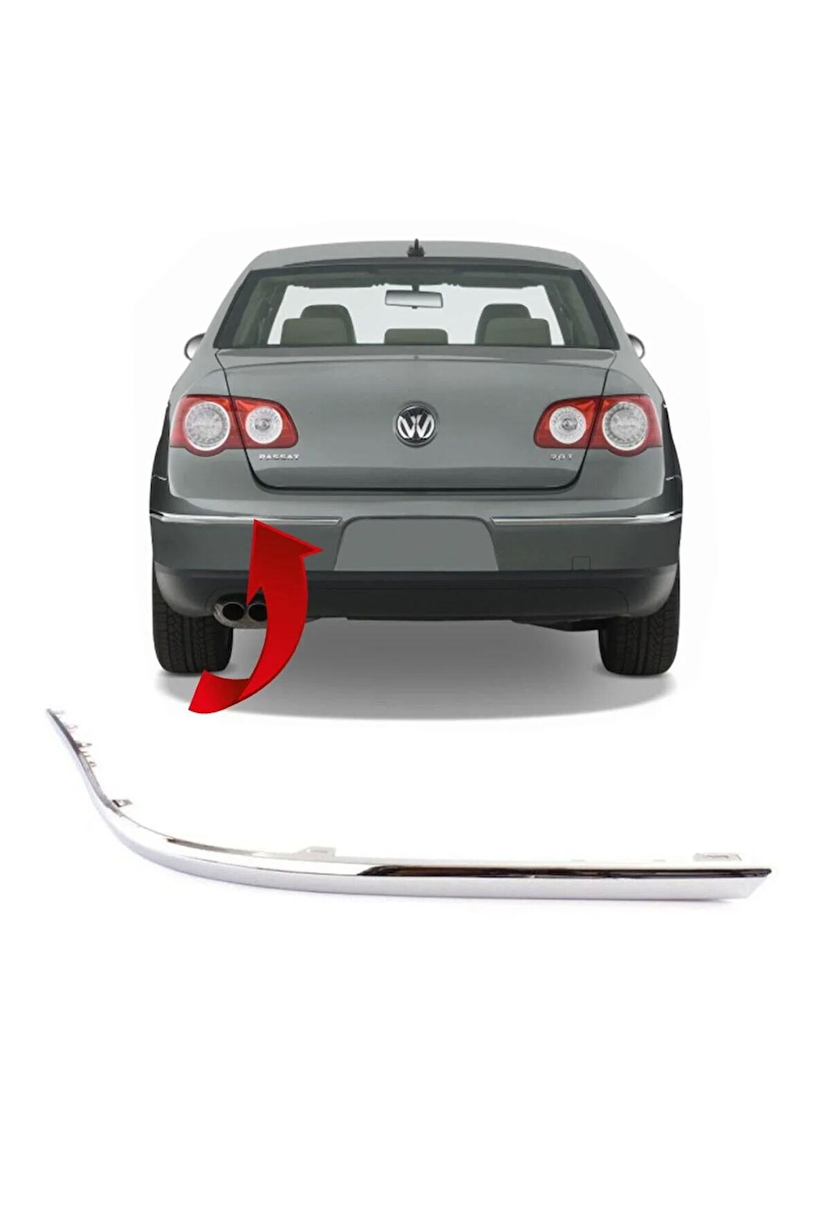 Passat B6 Sol Arka Tampon Nikelajı 2006-2011 3C5807459A