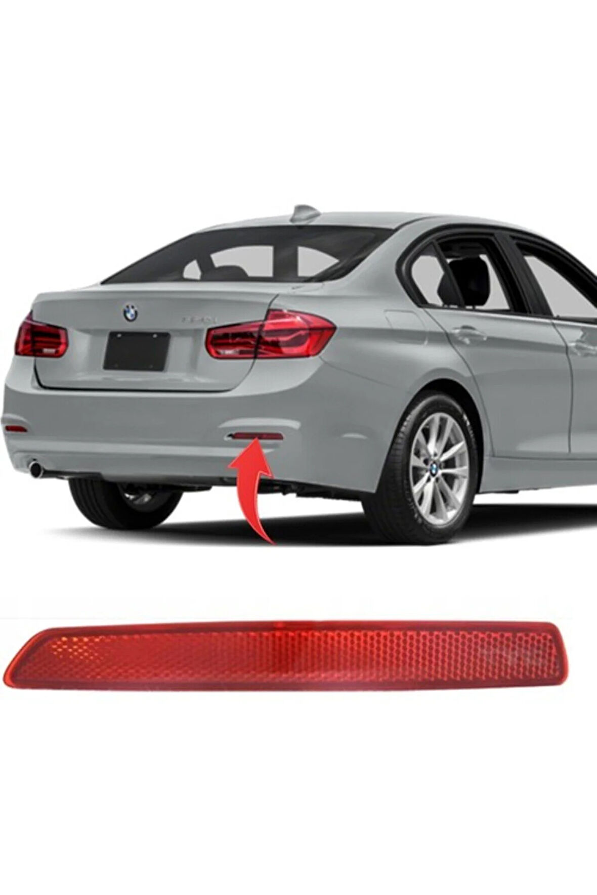 BMW F30 LCI  uyumlu 2016-2018 TAMPON REFLEKTORU ARKA SAĞ 63147400208