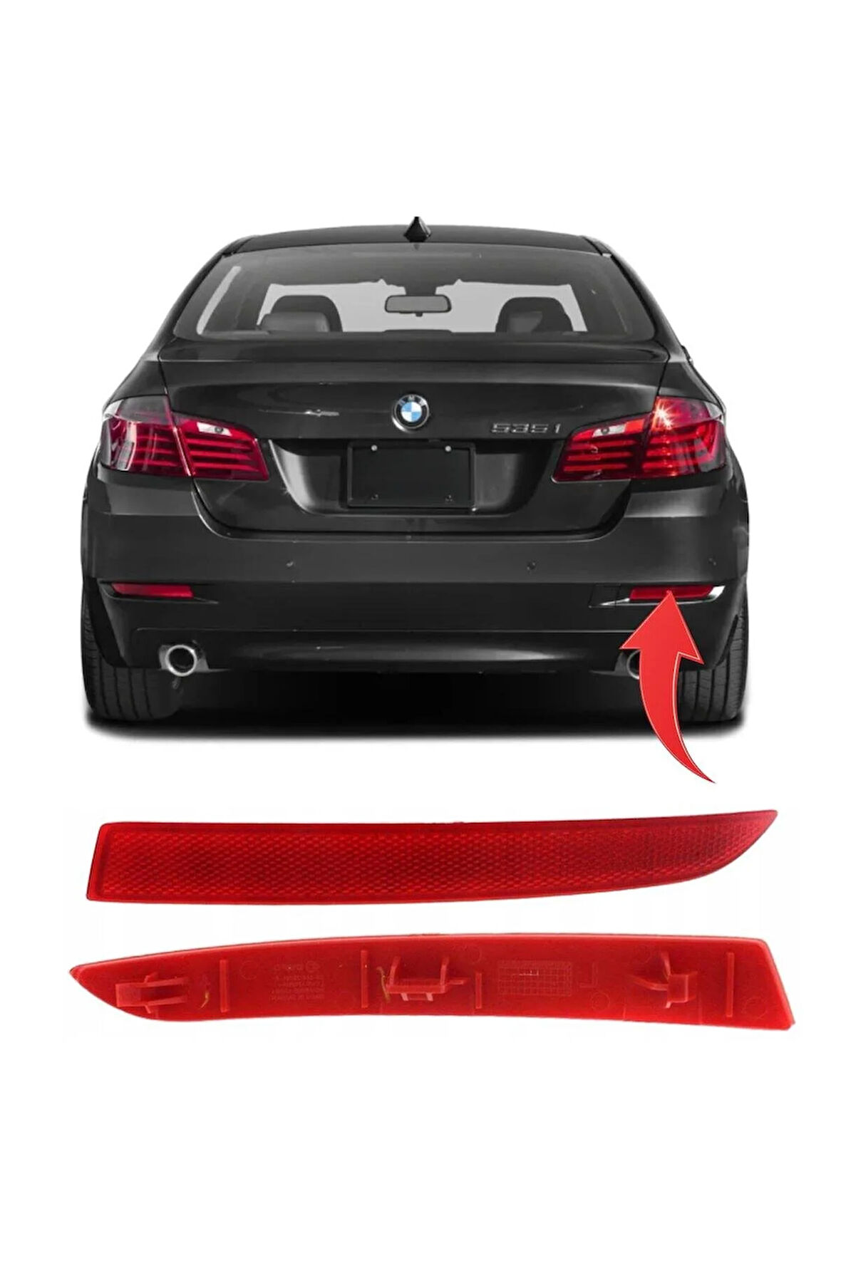 Bmw 5 Serisi F10 Lci Arka Tampon Reflektörü Sağ 2014-2016 63147318556