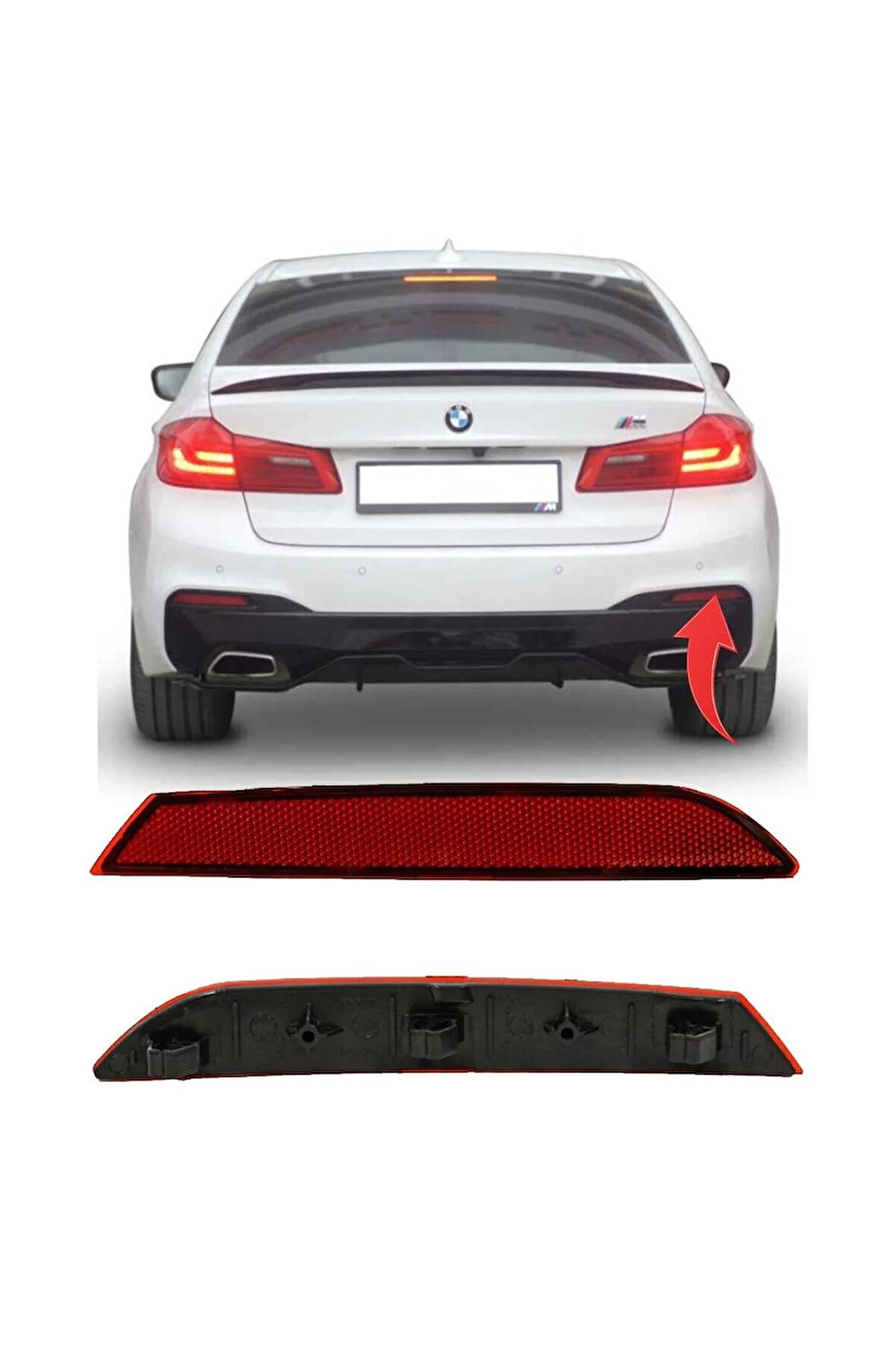 Bmw 5 Serisi G30 Arka Tampon Reflektörü Sağ M Paket 2017 Sonrası