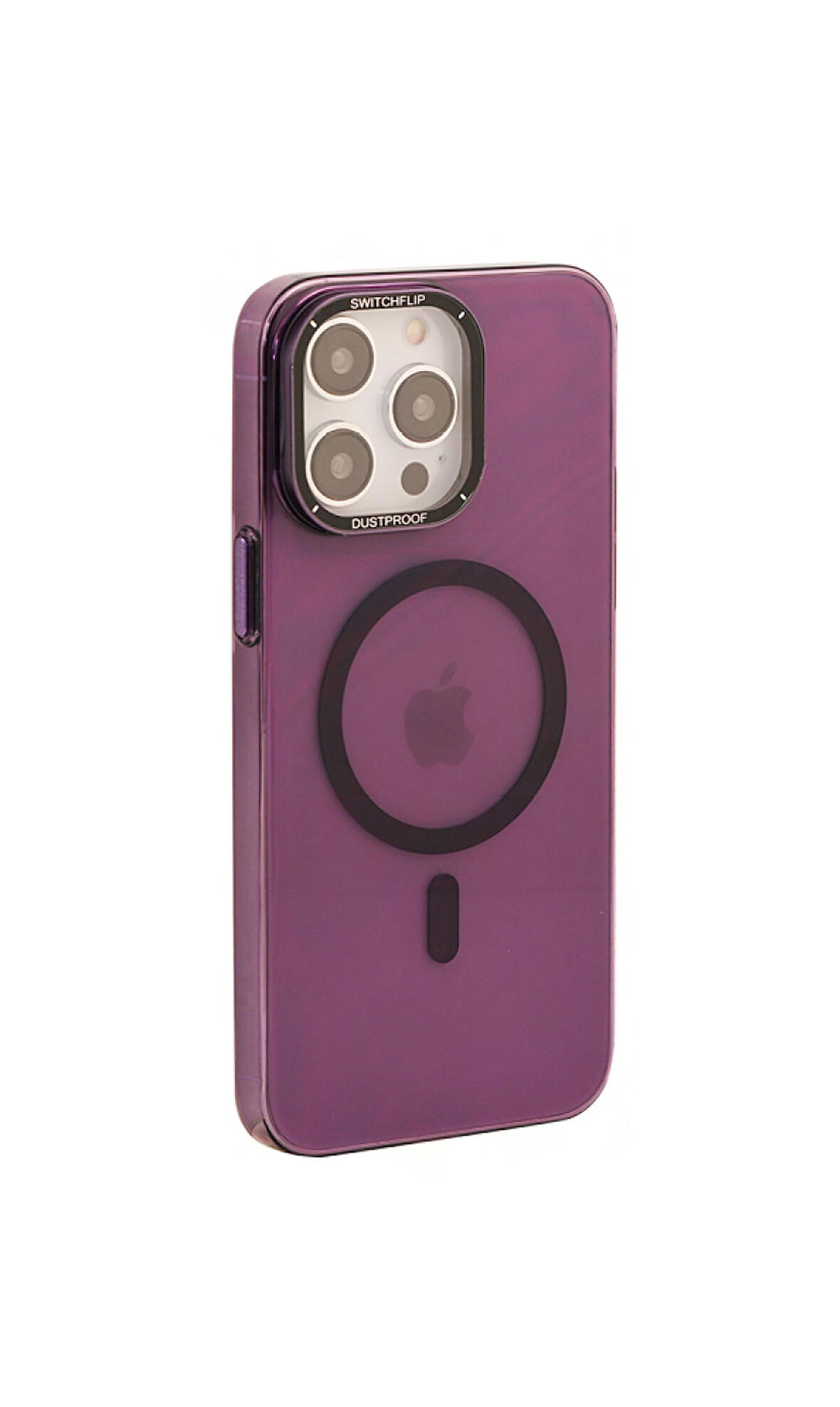 İphone 13 Pro Max Mika Penceleri Magsafe Kılıf Kapak Koruma Derin Mor
