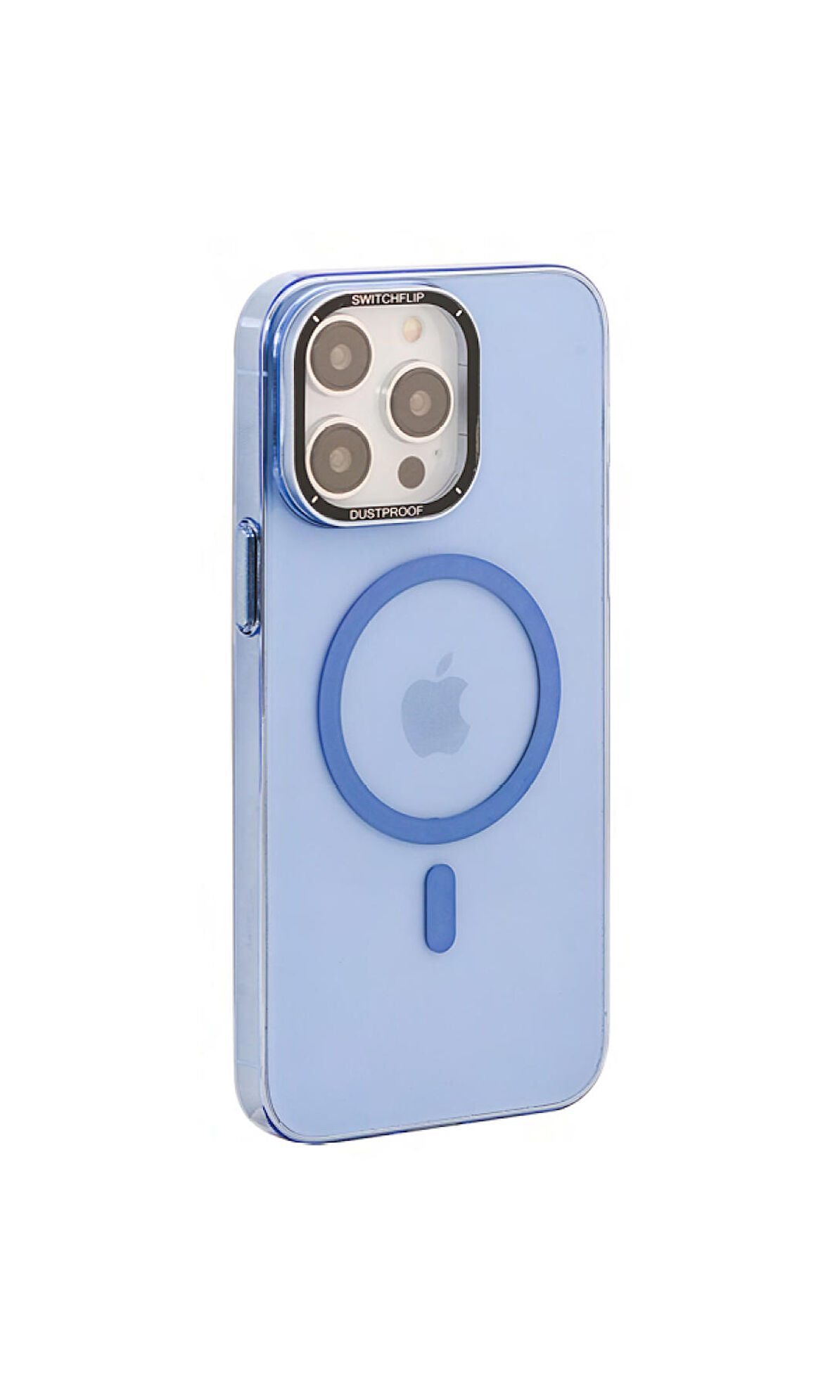 İphone 14 Pro Mika Penceleri Magsafe Kılıf Kapak Koruma Mavi