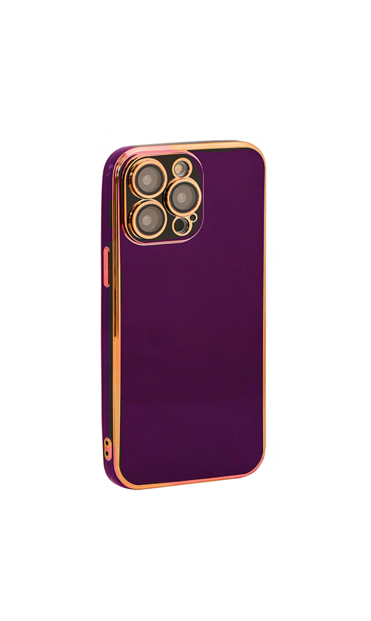 İphone 12 Pro Max Lazer Kılıf Kapak Koruma Kapak Derin Mor