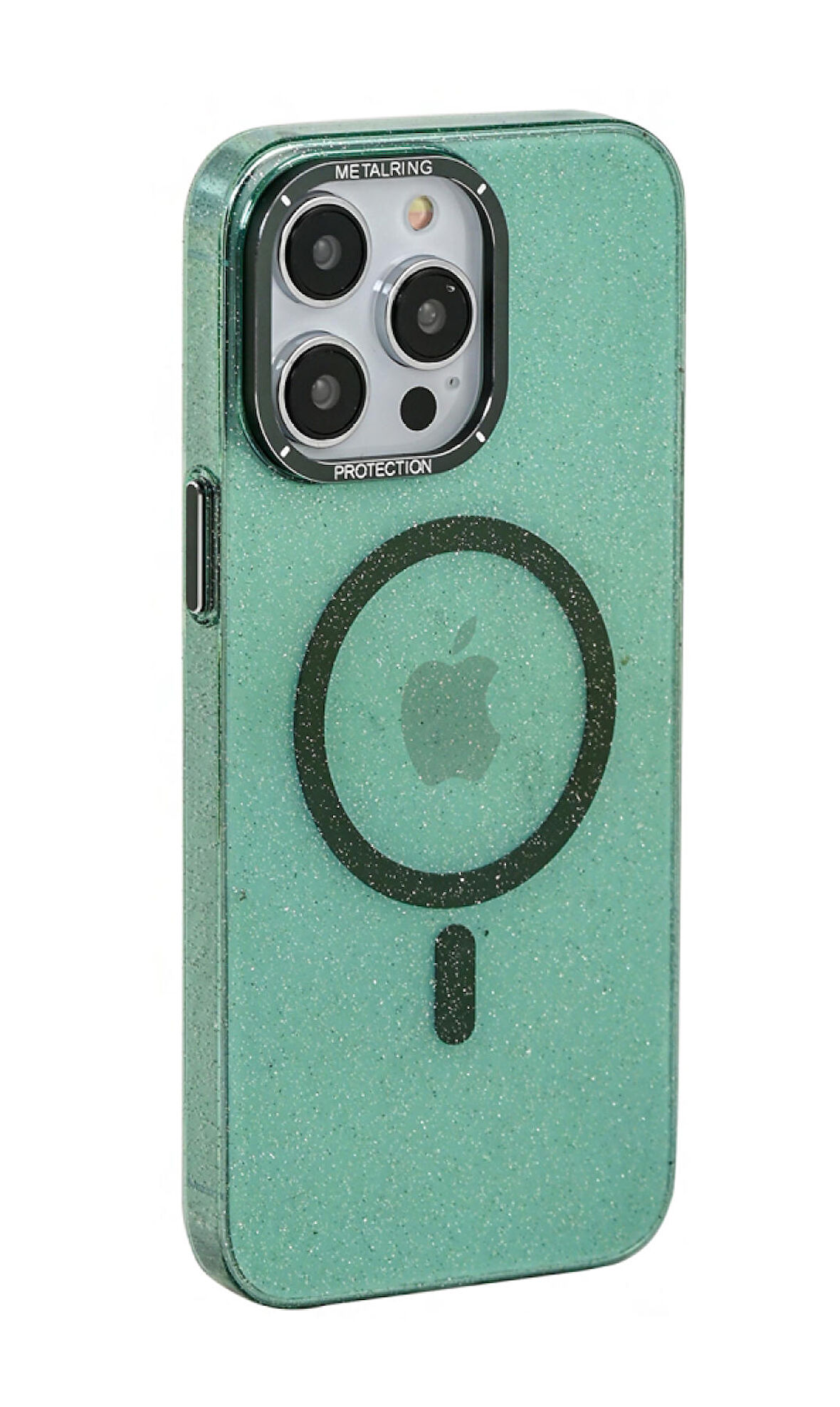 İphone 13 Pro Mika Simli Sky Magsafe Telefon Kılıfı Yeşil