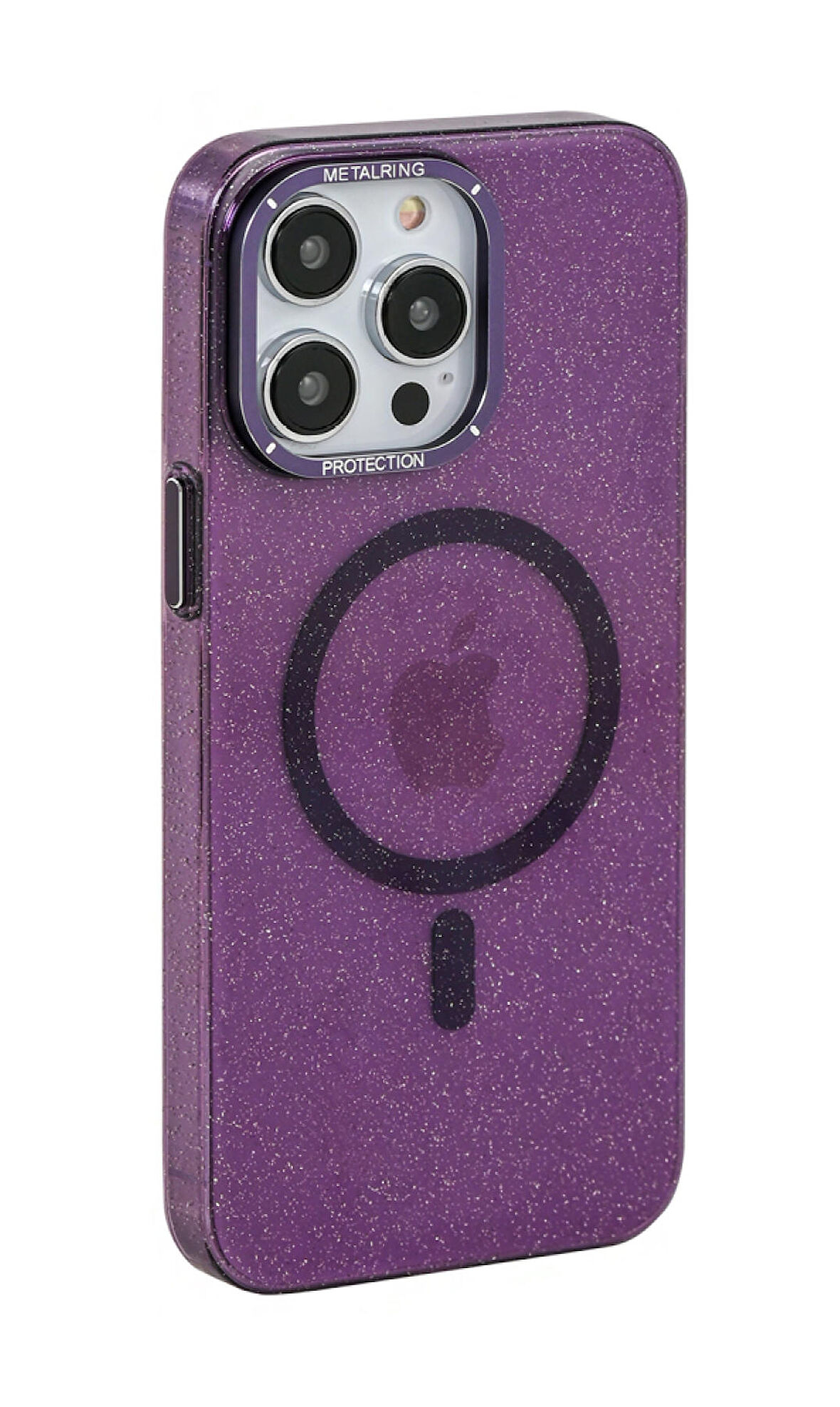 İphone 13 Mika Simli Sky Magsafe Telefon Kılıfı Derin Mor