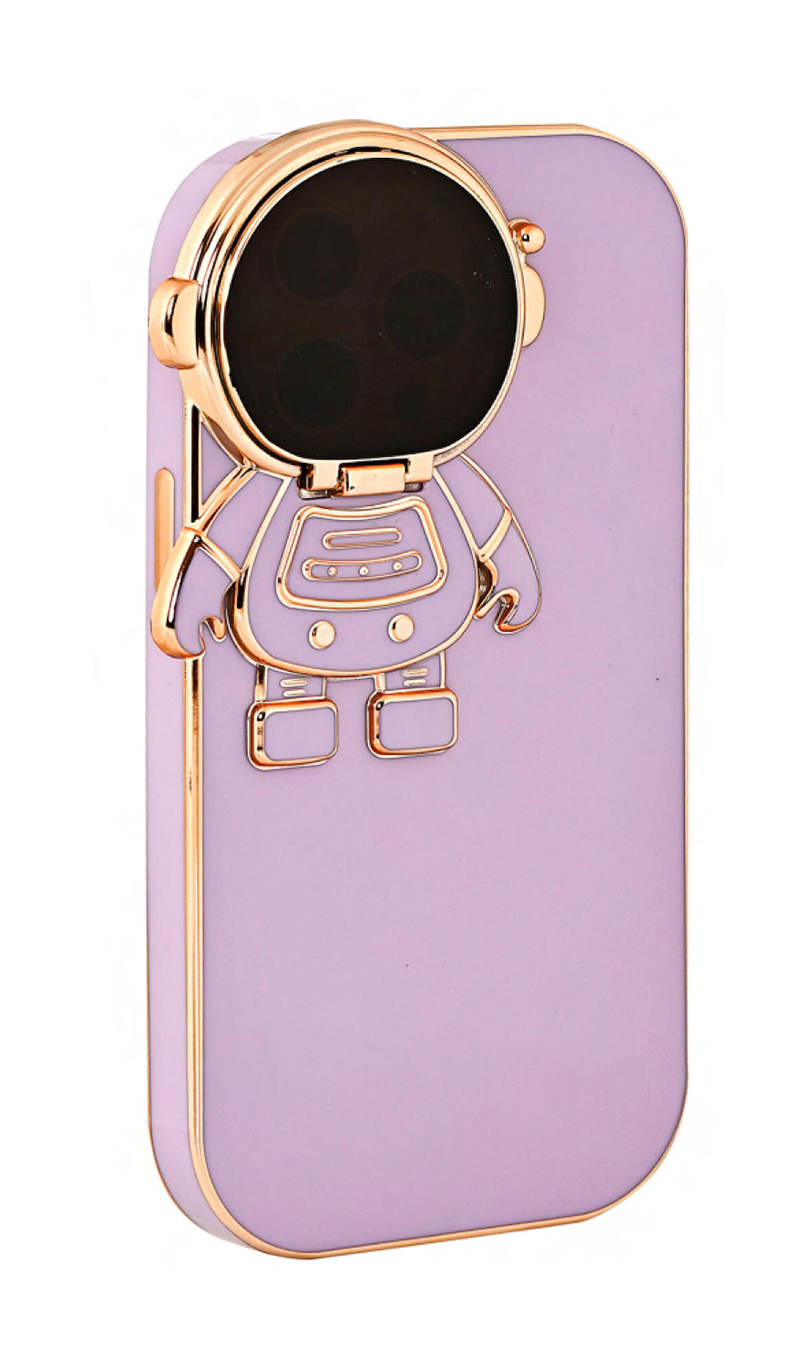 İphone 11 Pro Astronot Kamera Cam Korumalı Telefon Kılıfı Mor